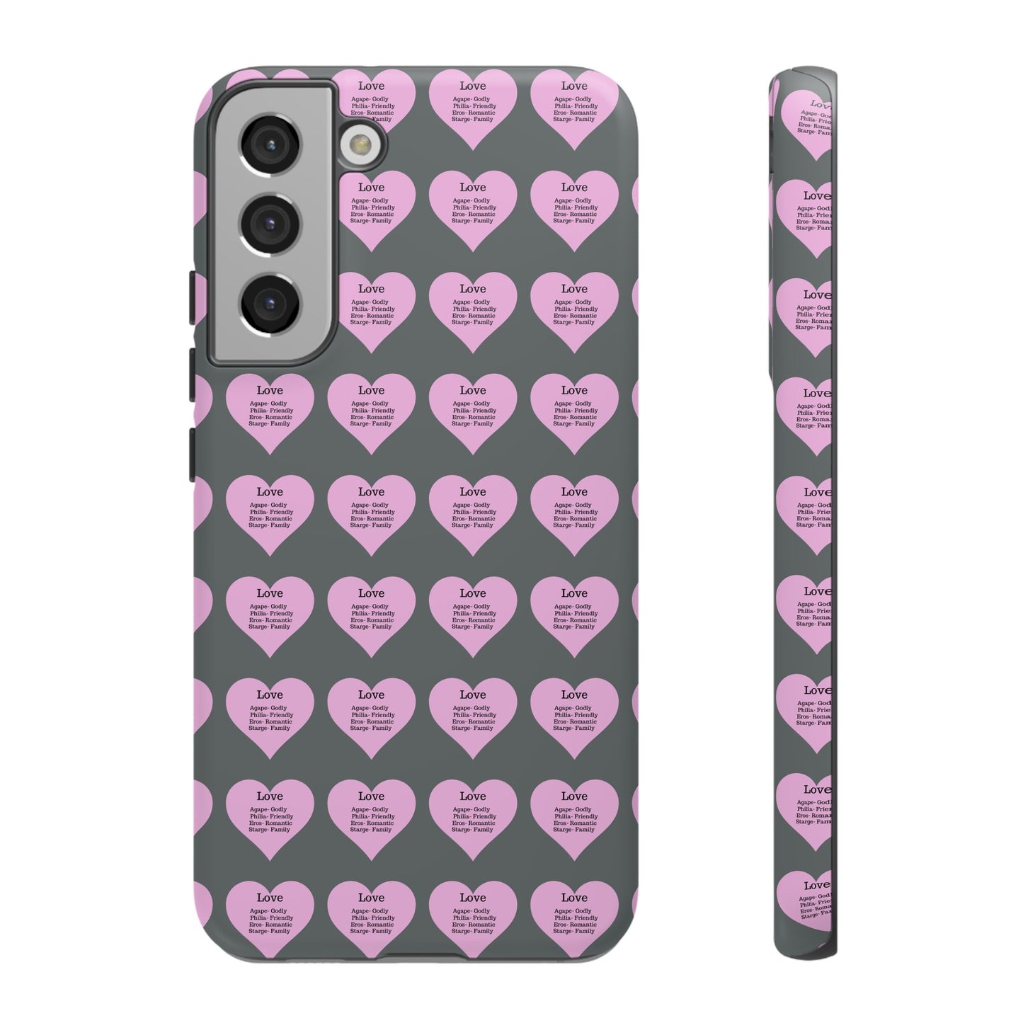 Hearts-A-Flutter Phone Case (Samsung)(Dark grey)