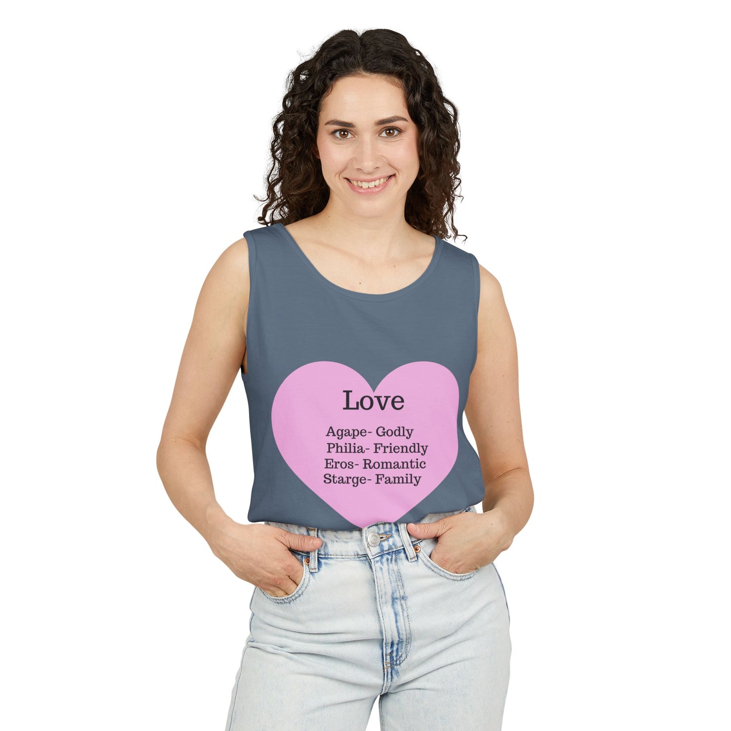 Unisex "Love" Definitions Garment-Dyed Tank Top