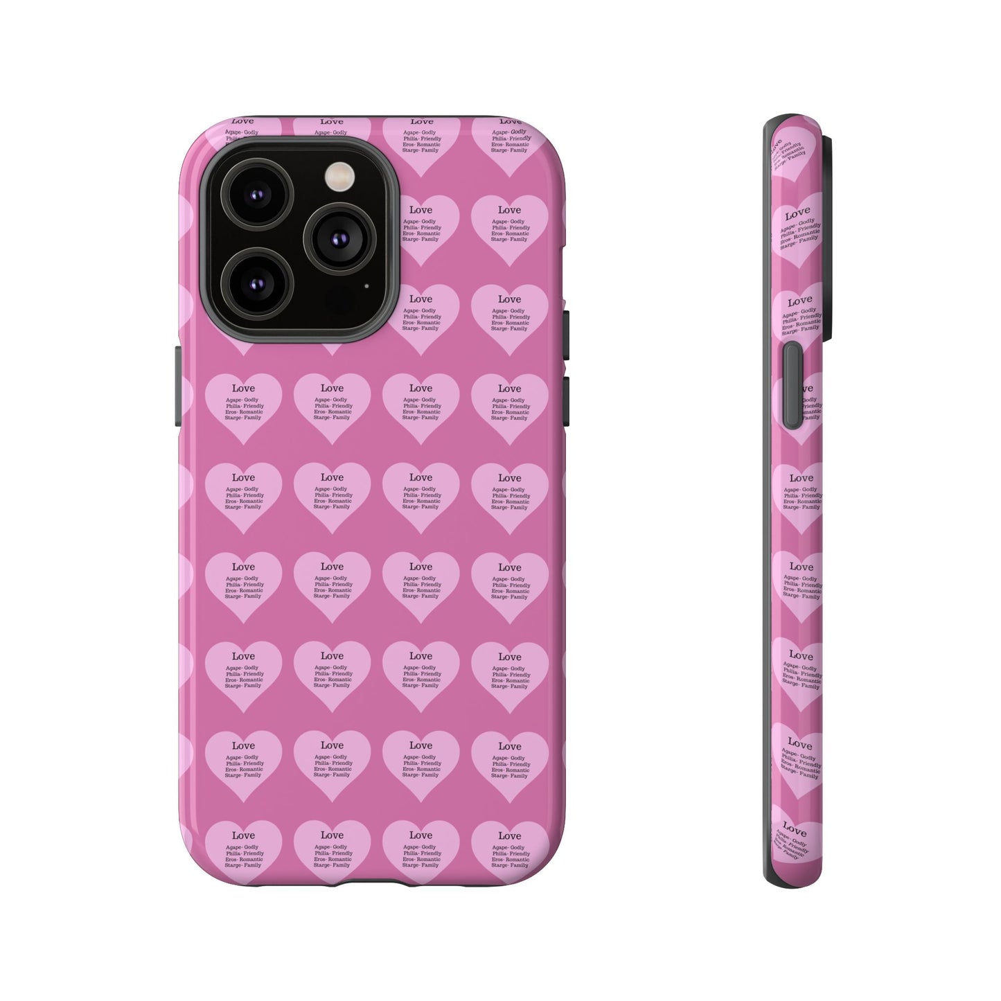 Hearts-A-Flutter Phone Case (iPhone, Google Pixel)(Light pink)