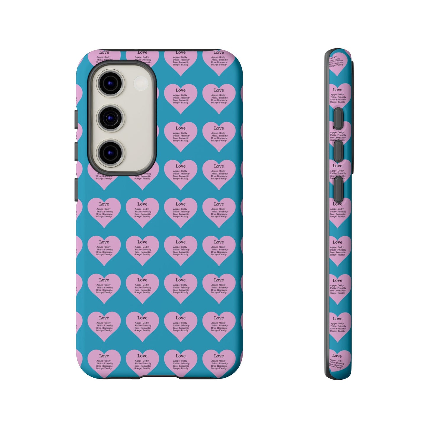 Hearts-A-Flutter Phone Case (Samsung)(Turquoise)