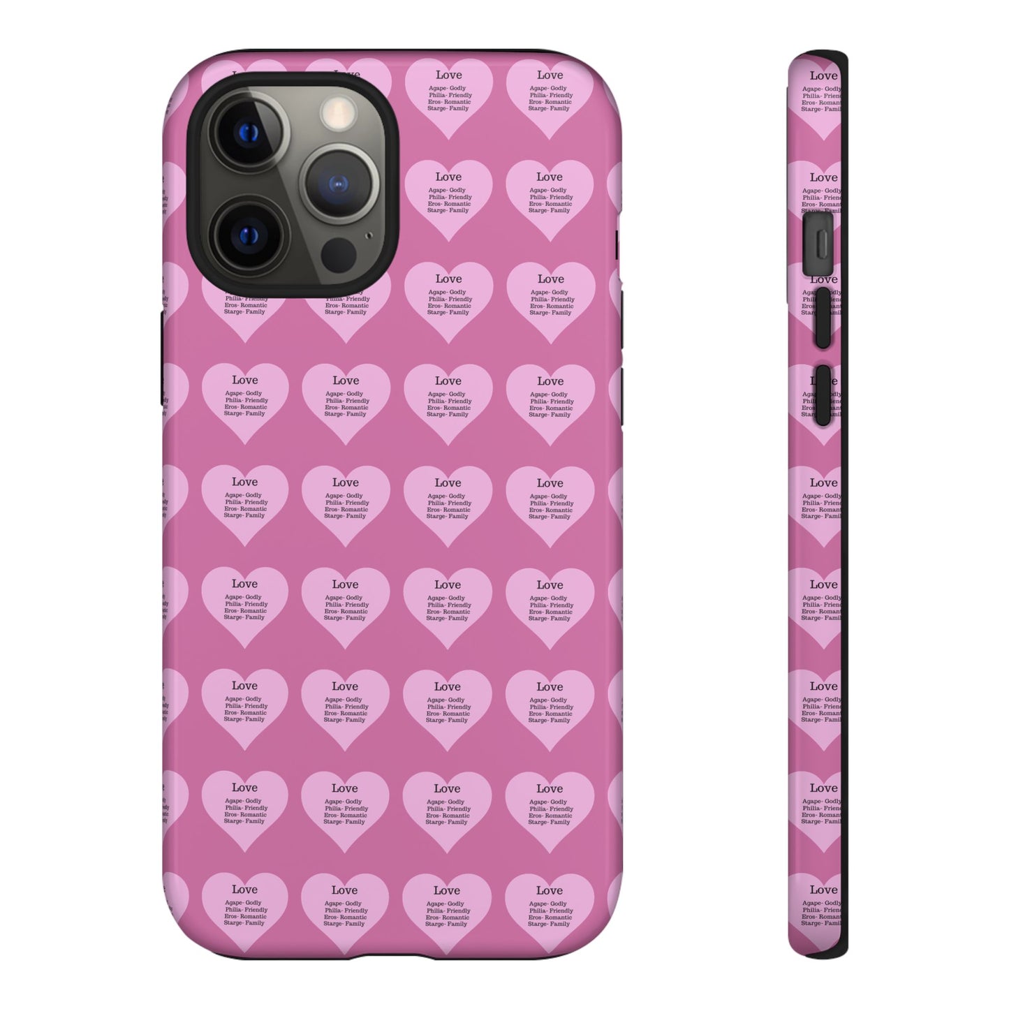 Hearts-A-Flutter Phone Case (iPhone, Google Pixel)(Light pink)