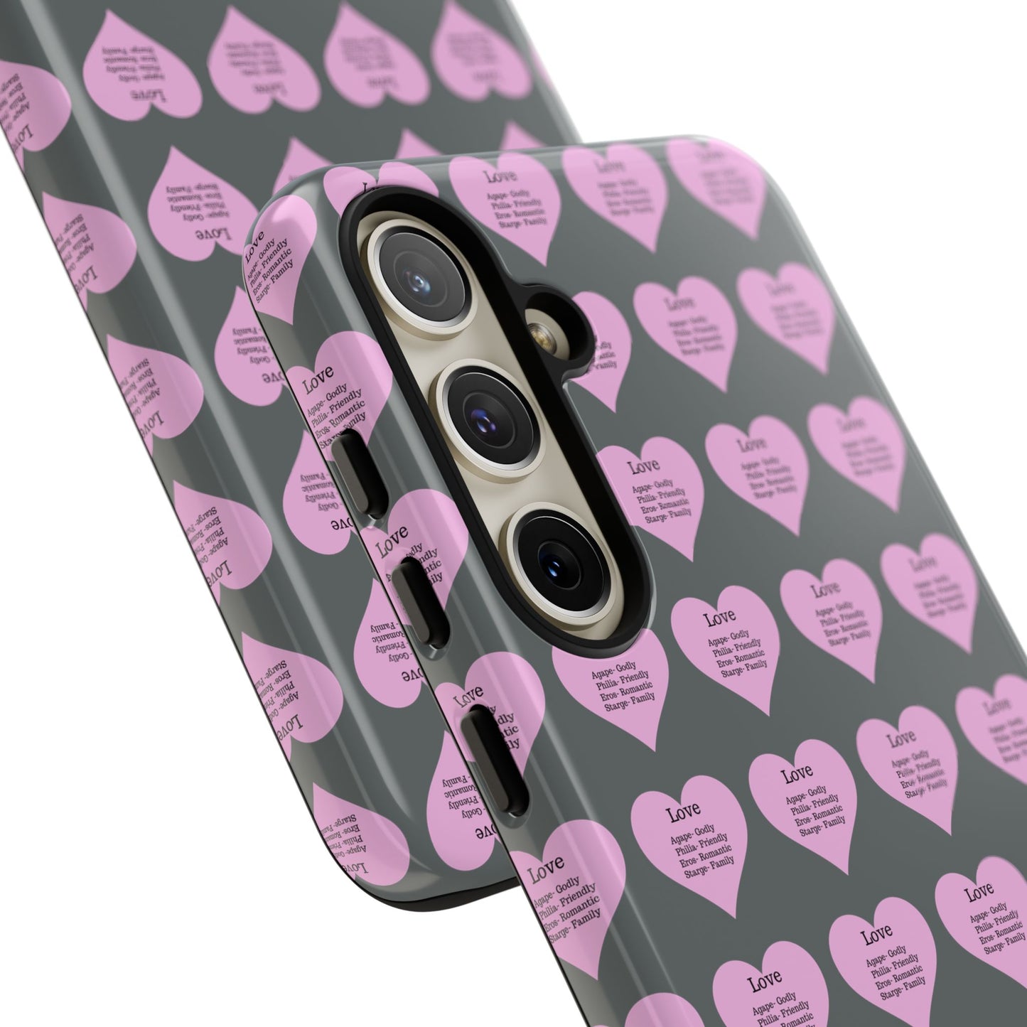 Hearts-A-Flutter Phone Case (Samsung)(Dark grey)