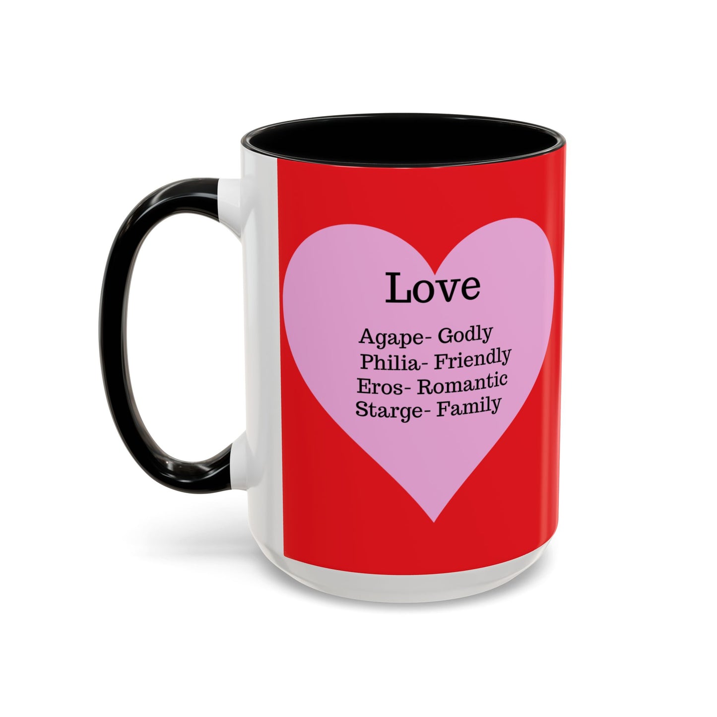 Charming Heart Accent Coffee Mug (Red)