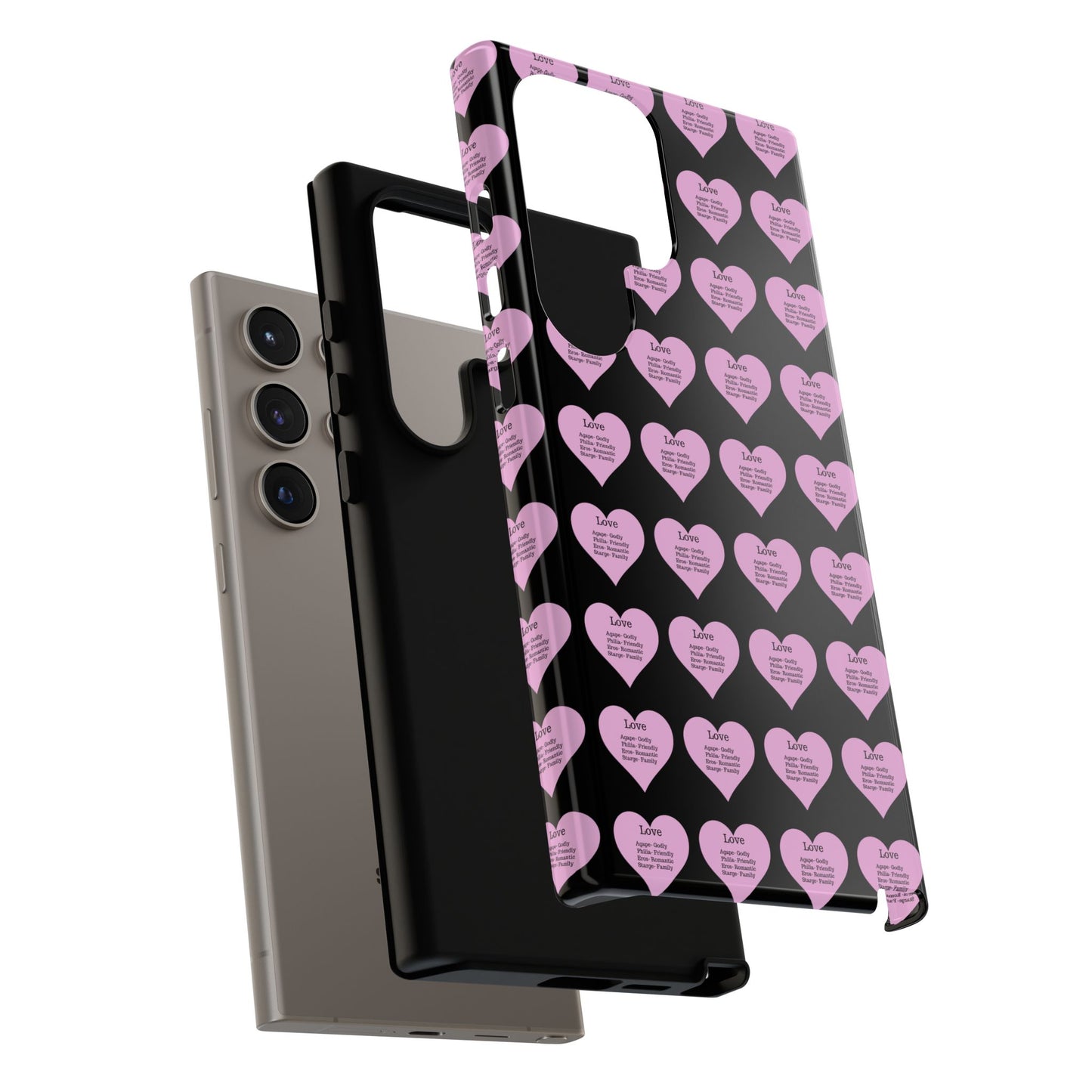 Hearts-A-Flutter Phone Case (Samsung)(Black)
