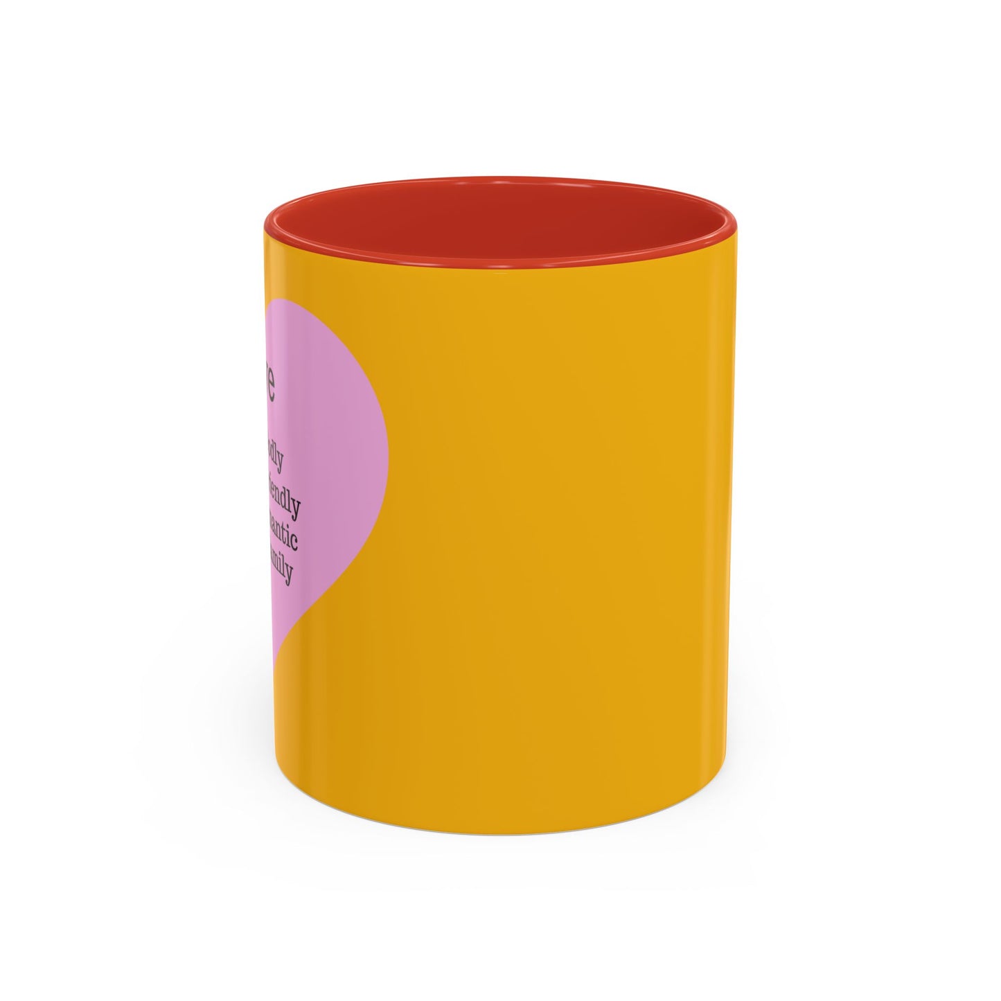 Charming Heart Accent Coffee Mug (Yellow)