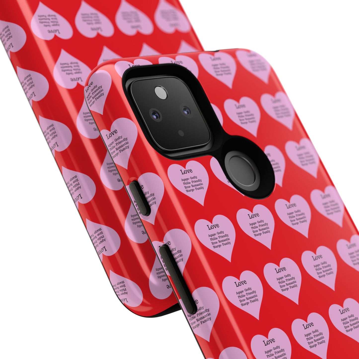 Hearts-A-Flutter Phone Case (iPhone, Google Pixel)(Red)