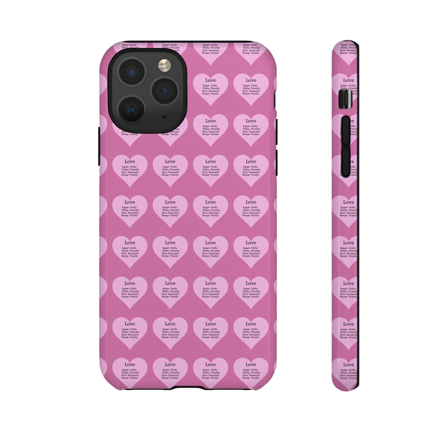 Hearts-A-Flutter Phone Case (iPhone, Google Pixel)(Light pink)