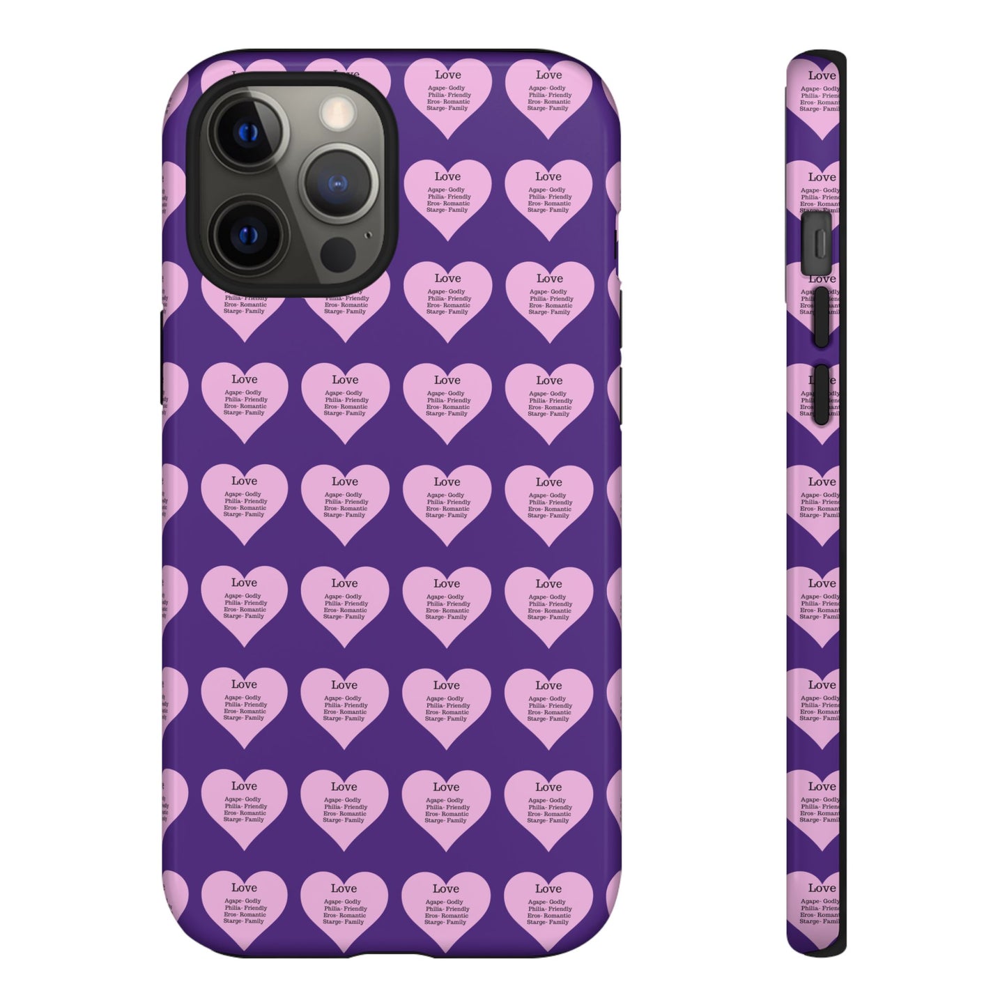 Hearts-A-Flutter Phone Case (iPhone, Google Pixel)(Purple)