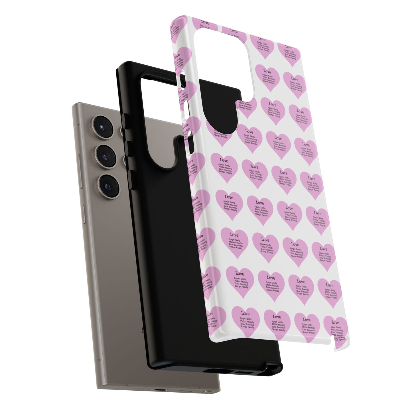 Hearts-A-Flutter Phone Case (Samsung)(White)