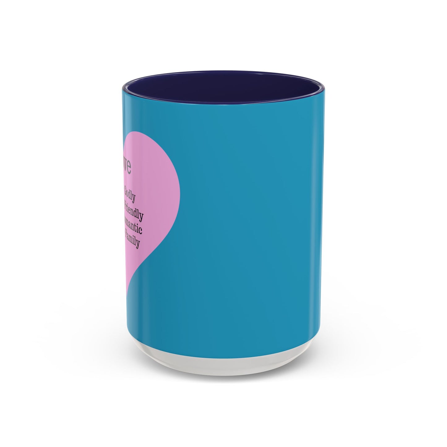 Charming Heart Accent Coffee Mug (Turquoise)