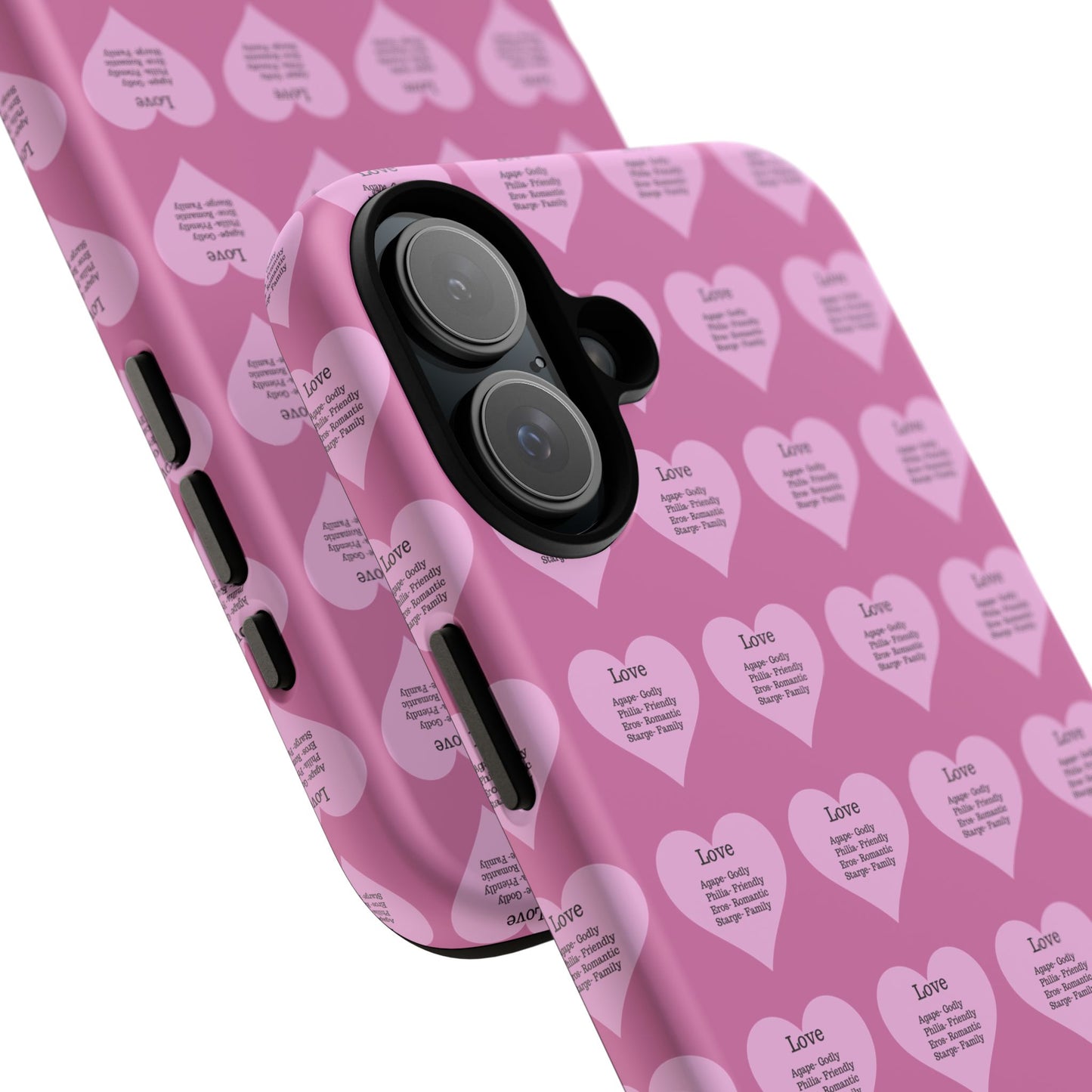 Hearts-A-Flutter Phone Case (iPhone, Google Pixel)(Light pink)