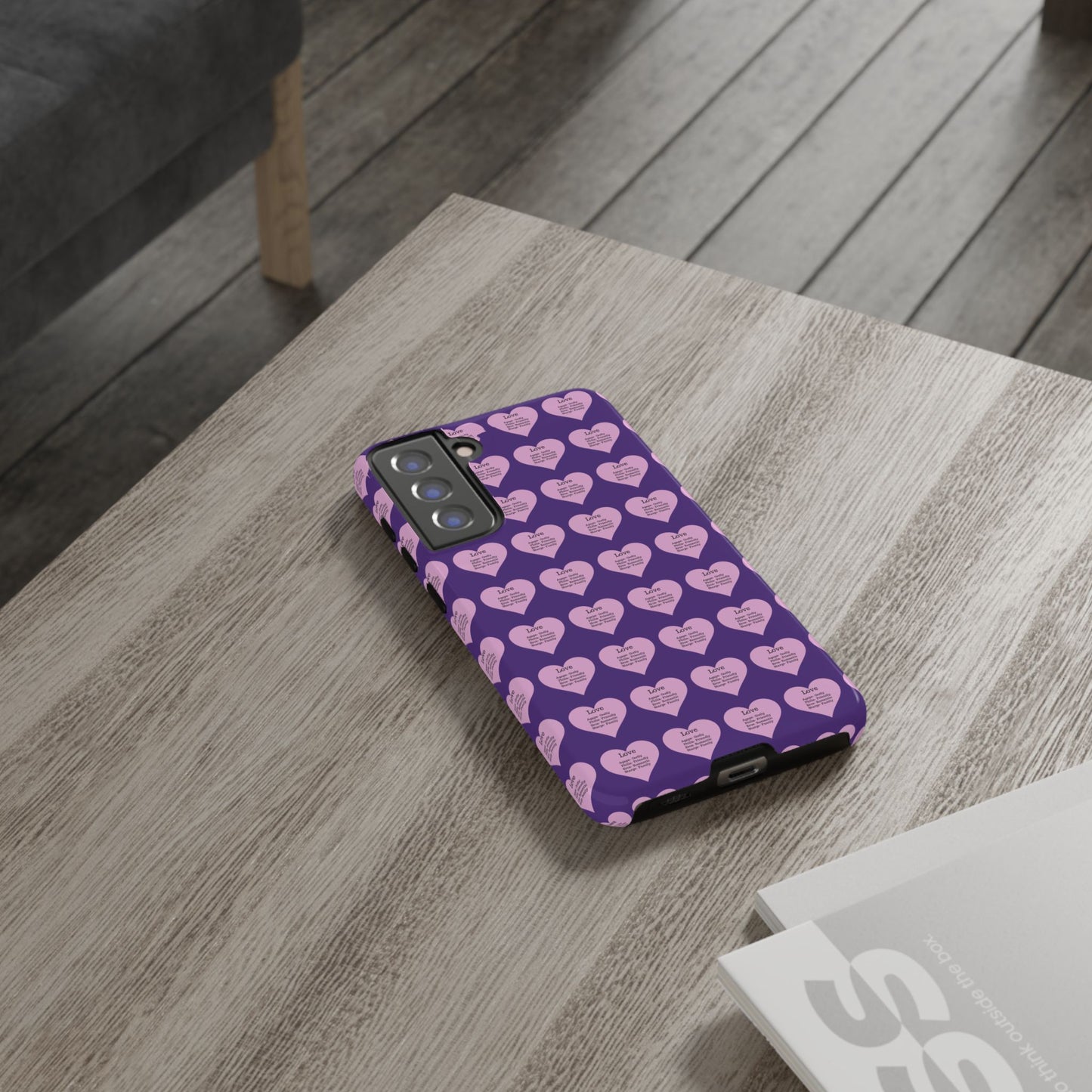 Hearts-A-Flutter Phone Case (Samsung)(Purple)