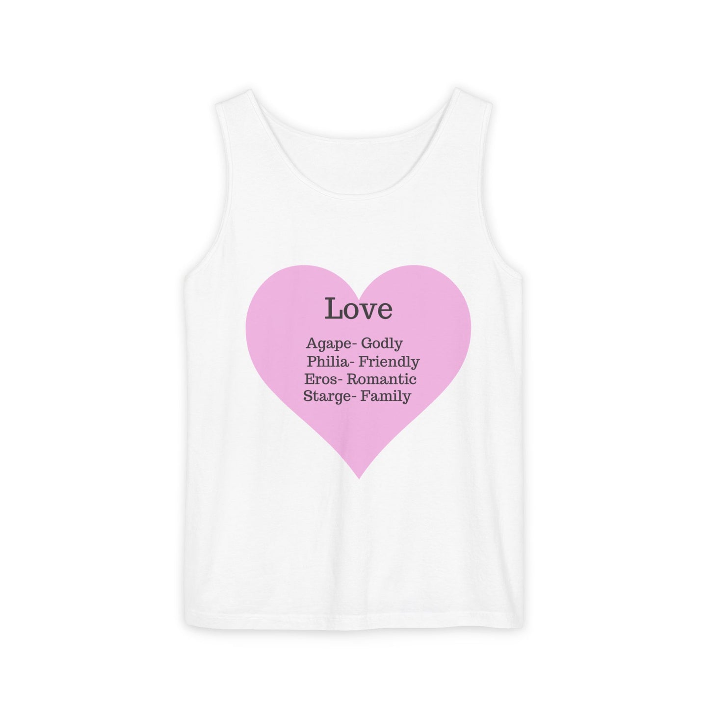 Unisex "Love" Definitions Garment-Dyed Tank Top