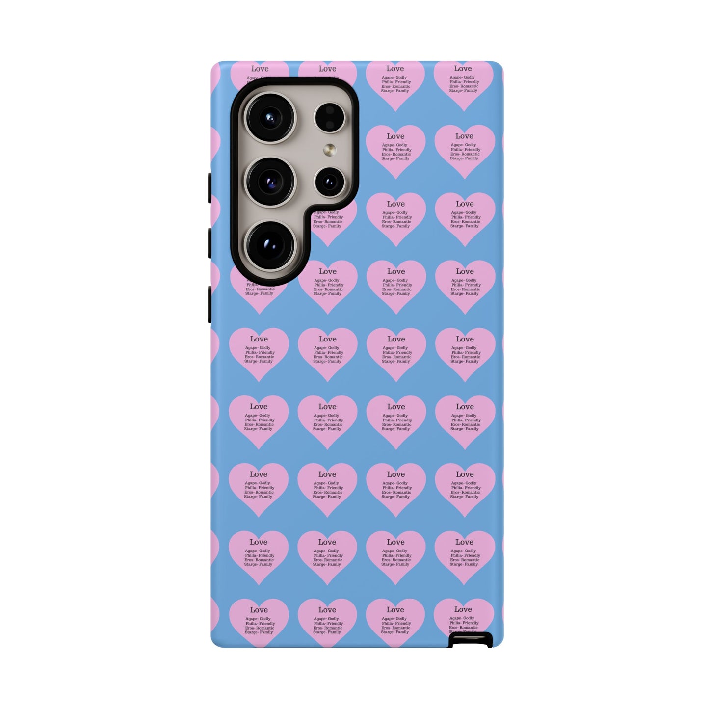Hearts-A-Flutter Phone Case (Samsung)(Light blue)