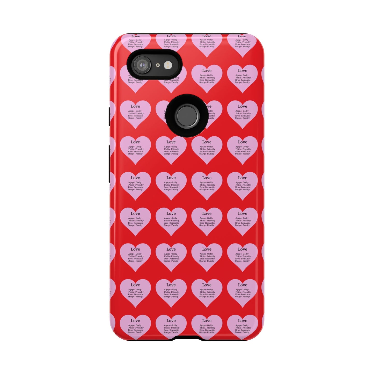 Hearts-A-Flutter Phone Case (iPhone, Google Pixel)(Red)
