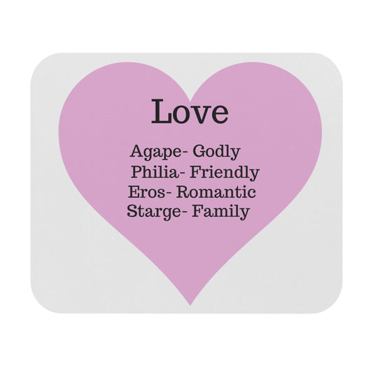 The Four Loves Mouse Pad (White)