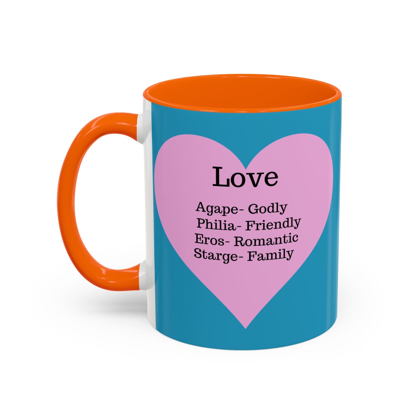 Charming Heart Accent Coffee Mug (Turquoise)