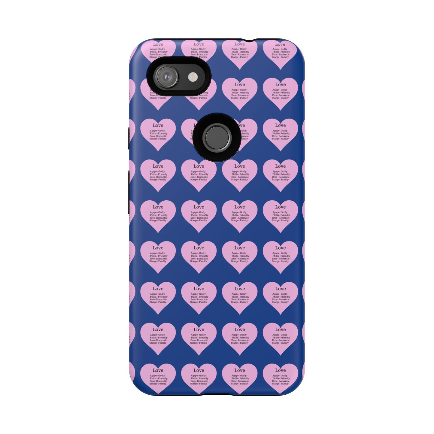 Hearts-A-Flutter Phone Case (iPhone, Google Pixel)(Dark blue)