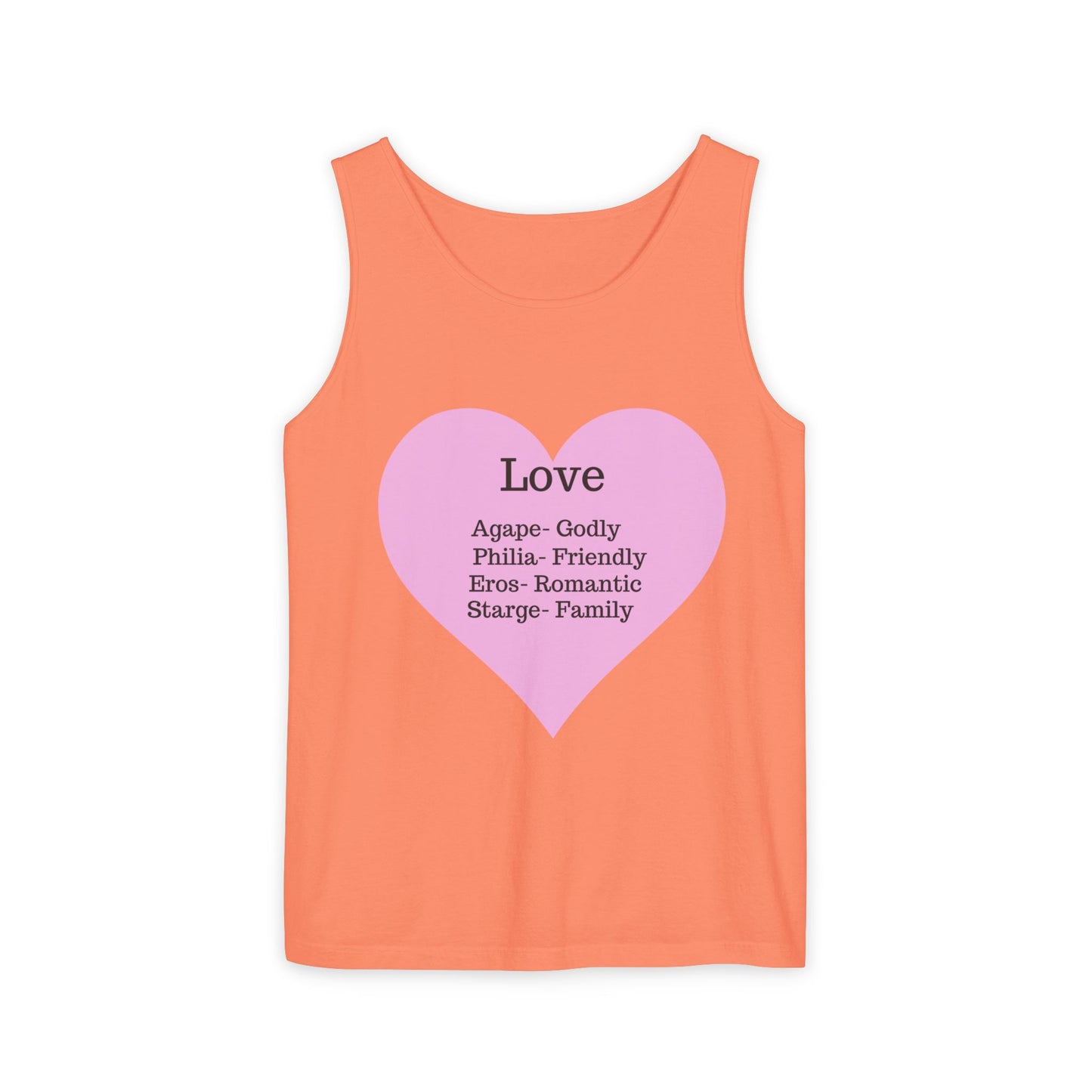 Unisex "Love" Definitions Garment-Dyed Tank Top