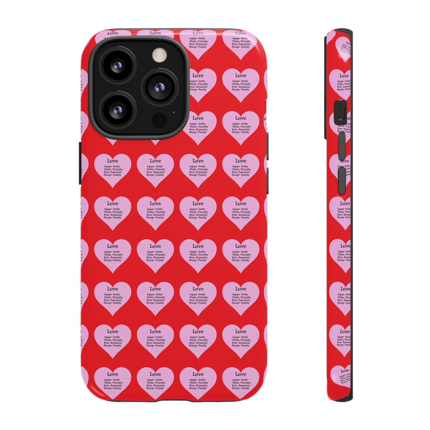 Hearts-A-Flutter Phone Case (iPhone, Google Pixel)(Red)
