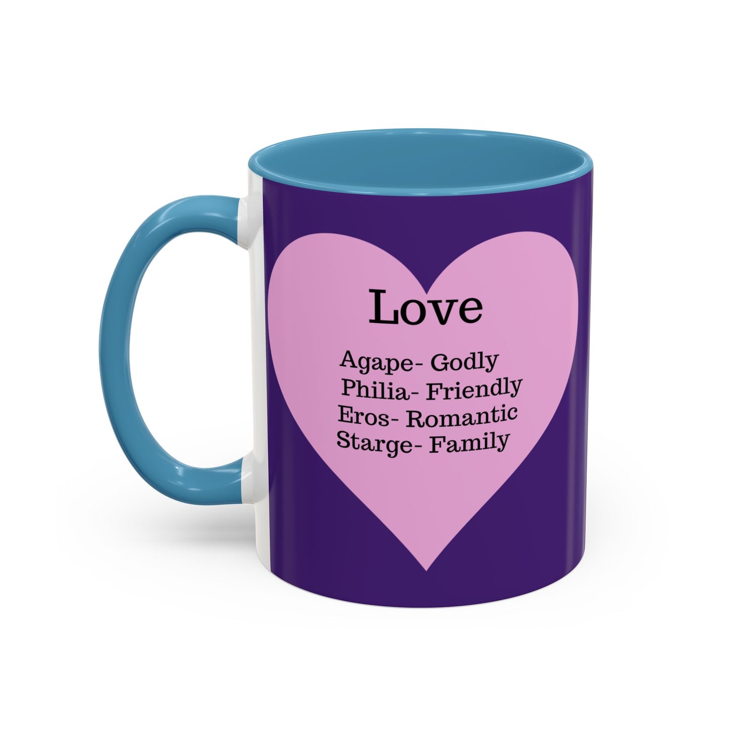 Charming Heart Accent Coffee Mug (Purple)