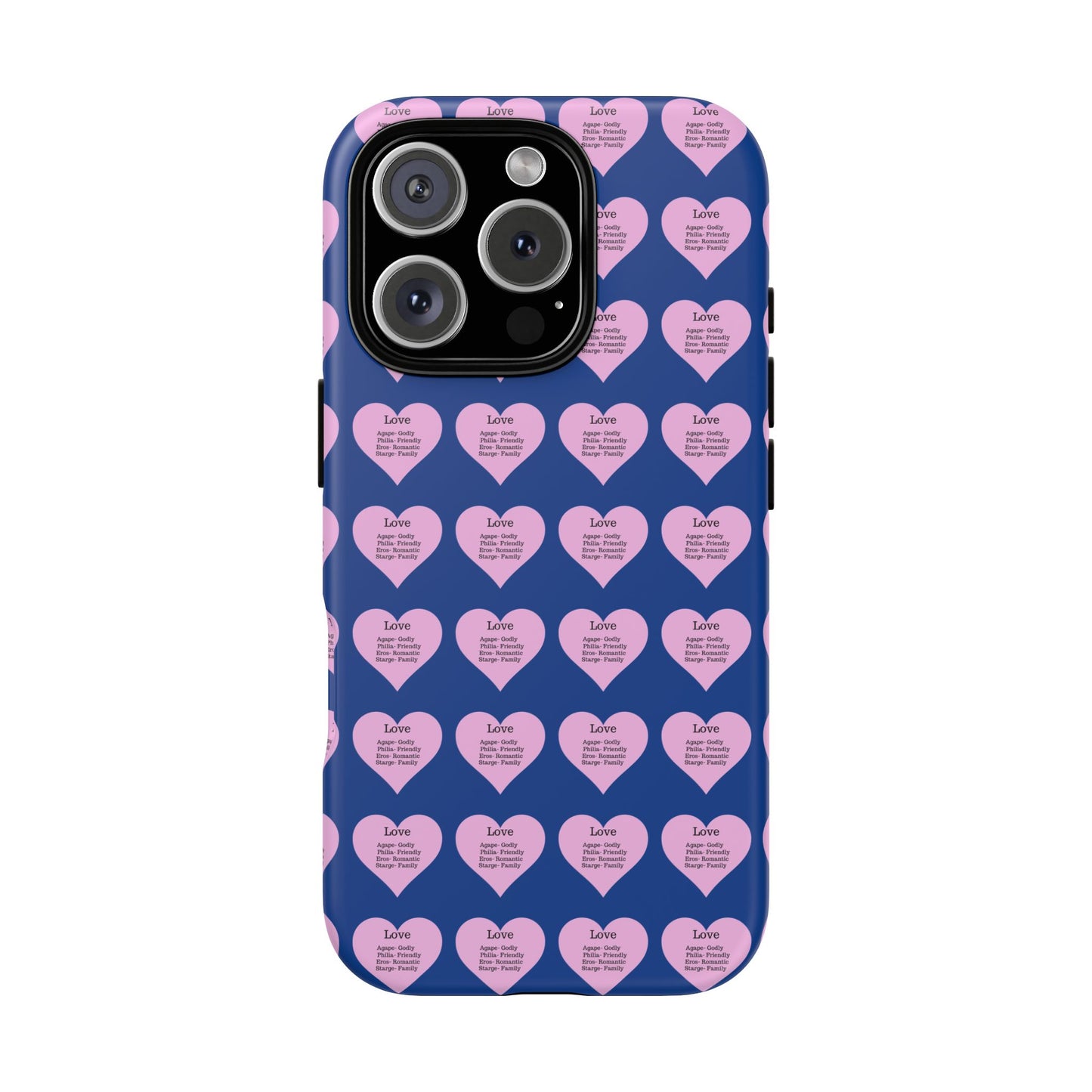 Hearts-A-Flutter Phone Case (iPhone, Google Pixel)(Dark blue)