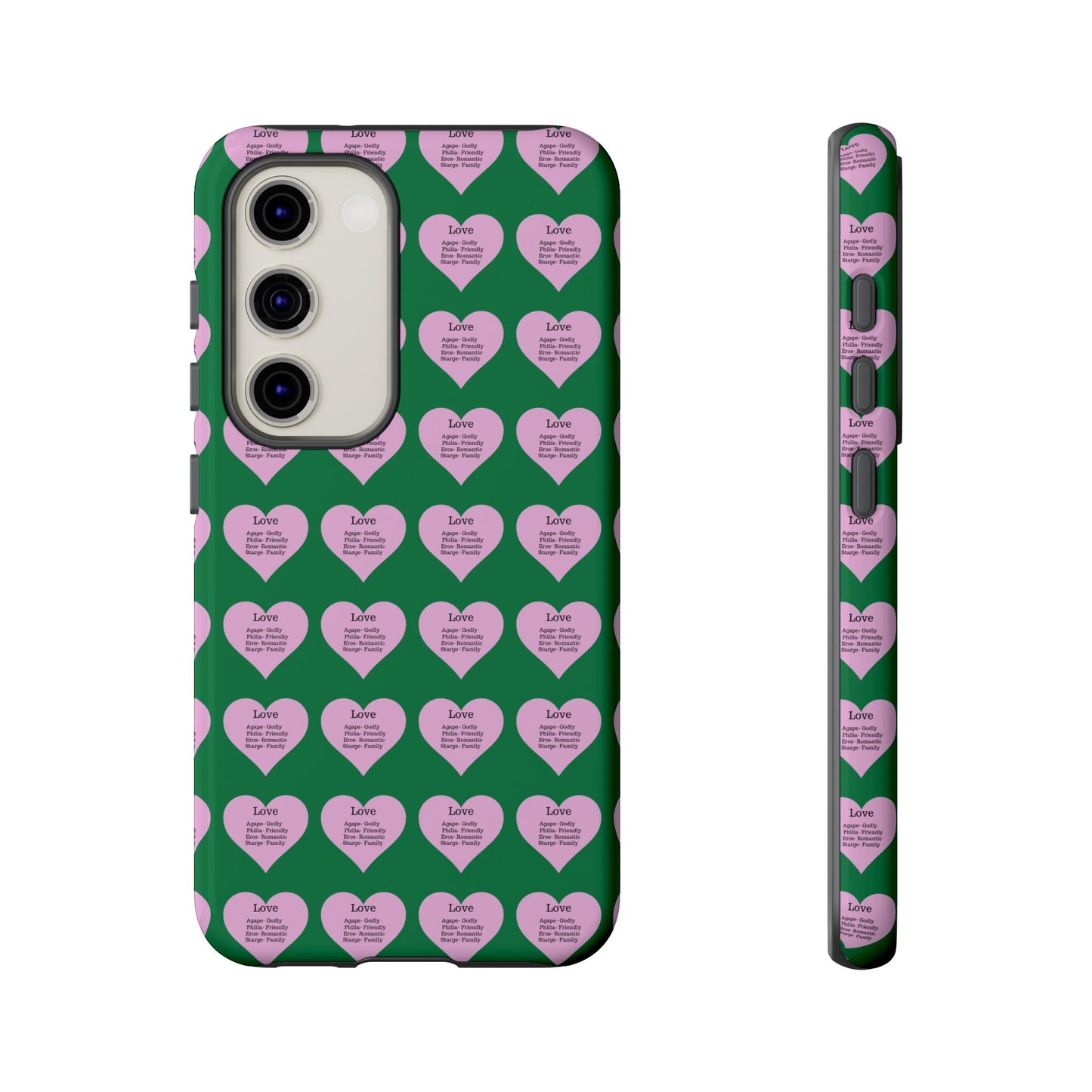 Hearts-A-Flutter Phone Case (Samsung)(Dark green)