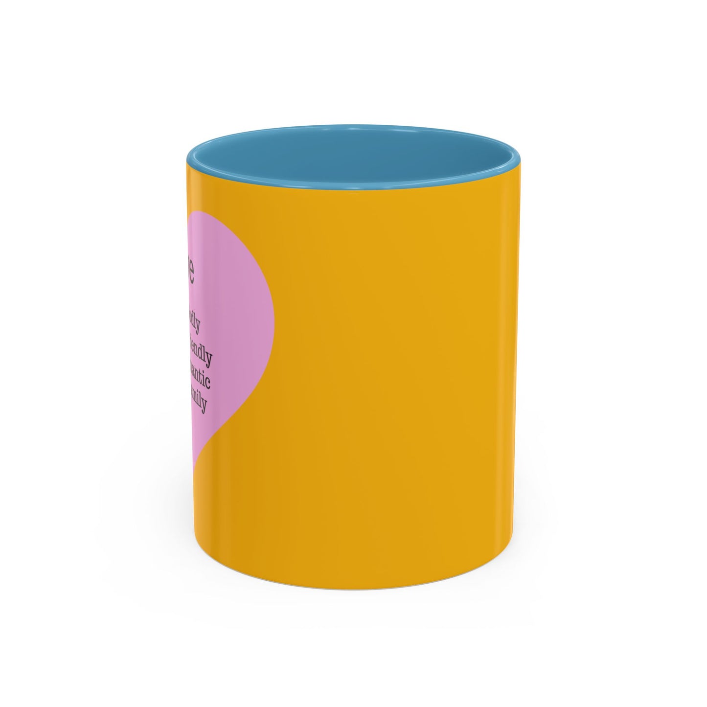 Charming Heart Accent Coffee Mug (Yellow)