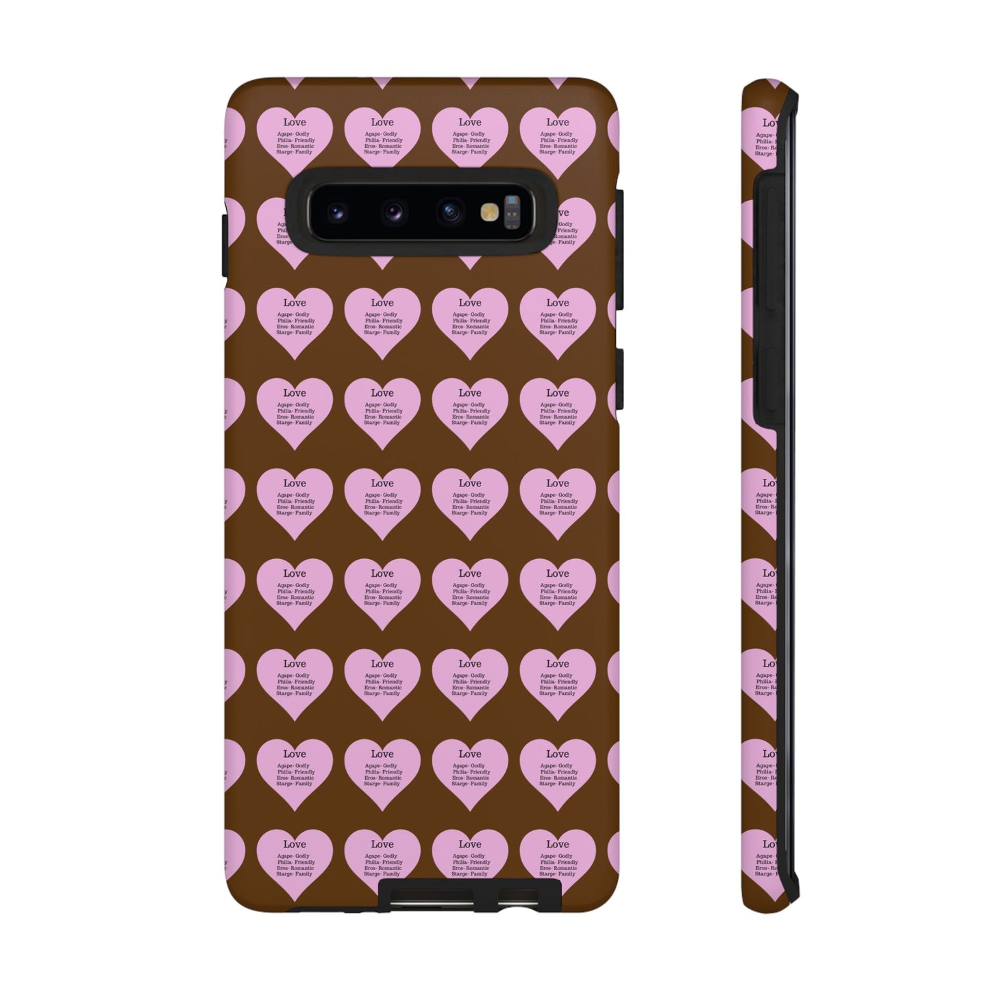 Hearts-A-Flutter Phone Case (Samsung)(Brown)