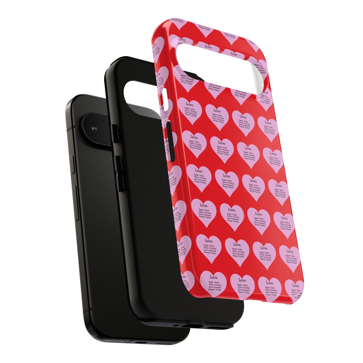 Hearts-A-Flutter Phone Case (iPhone, Google Pixel)(Red)