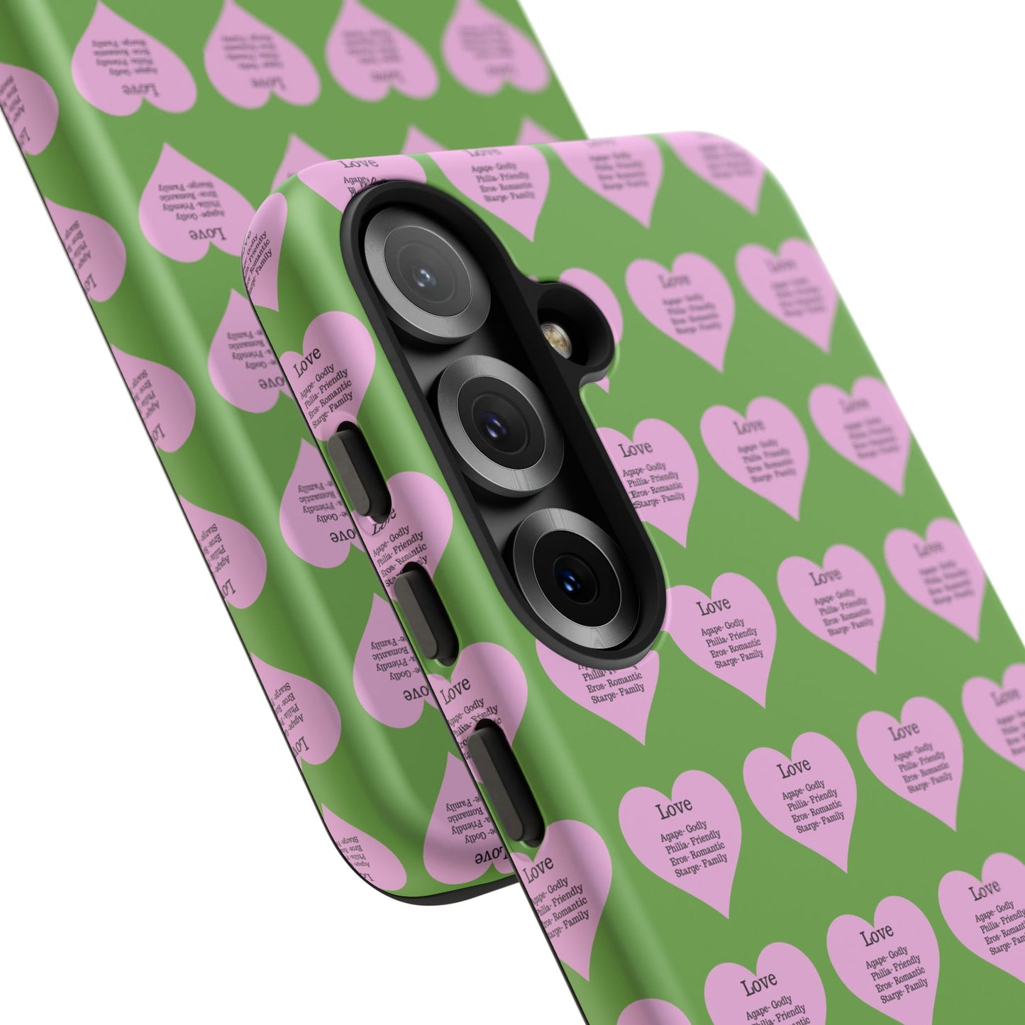 Hearts-A-Flutter Phone Case (Samsung)(Green)