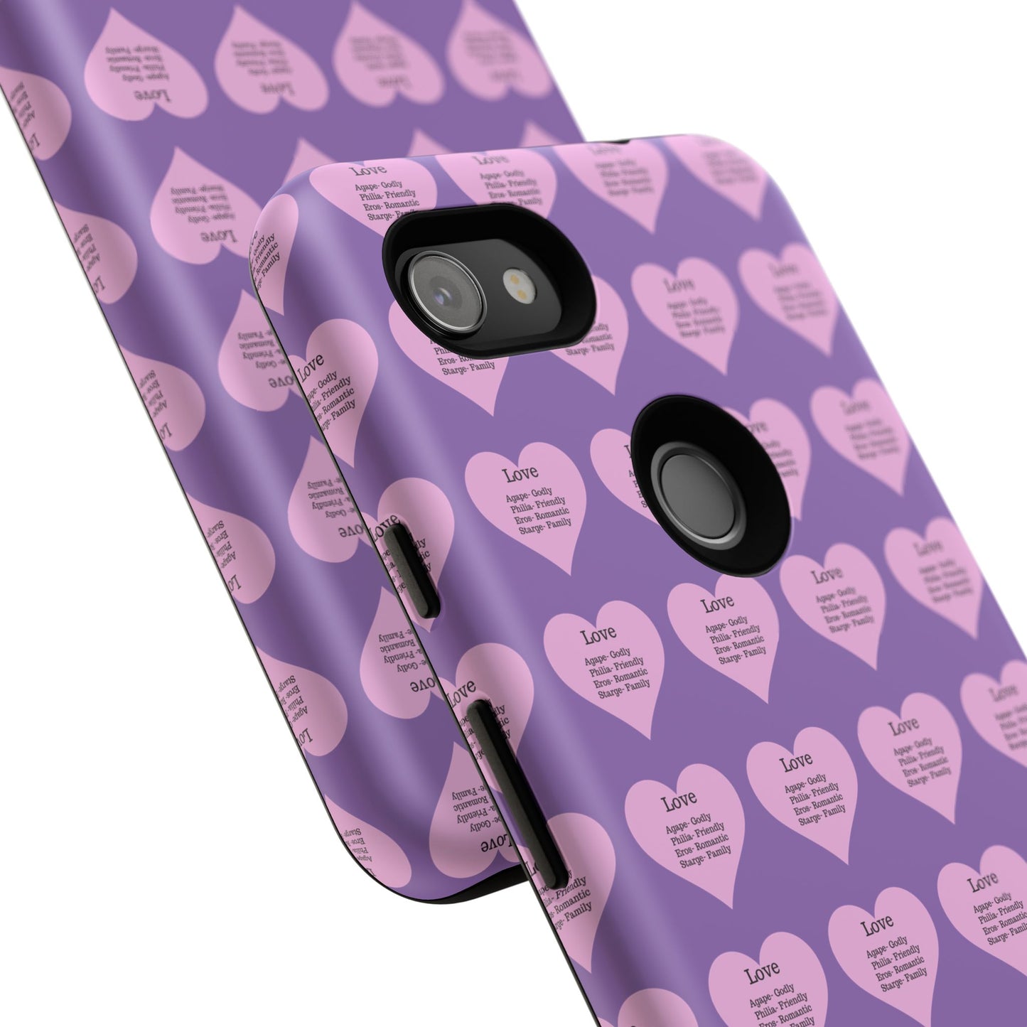 Hearts-A-Flutter Phone Case (iPhone, Google Pixel)(Light purple)