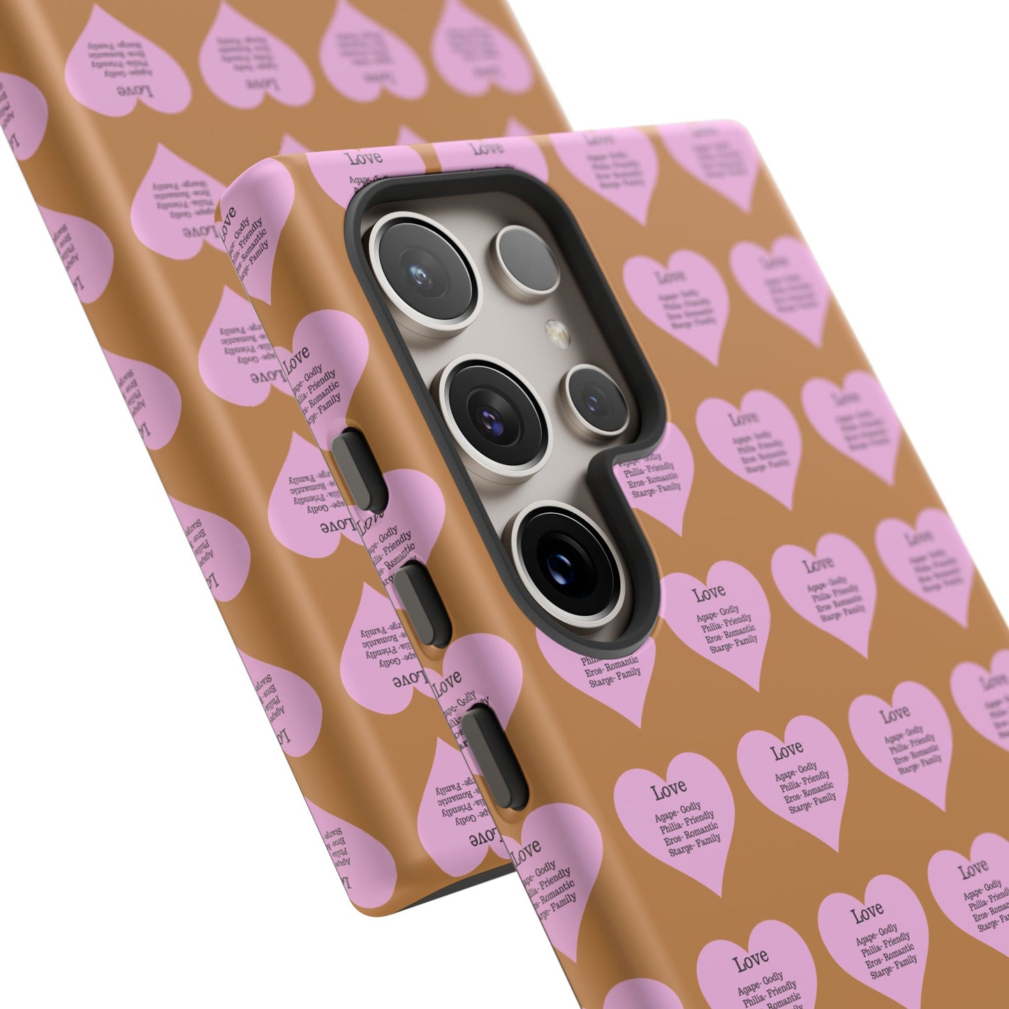 Hearts-A-Flutter Phone Case (Samsung)(Light brown)
