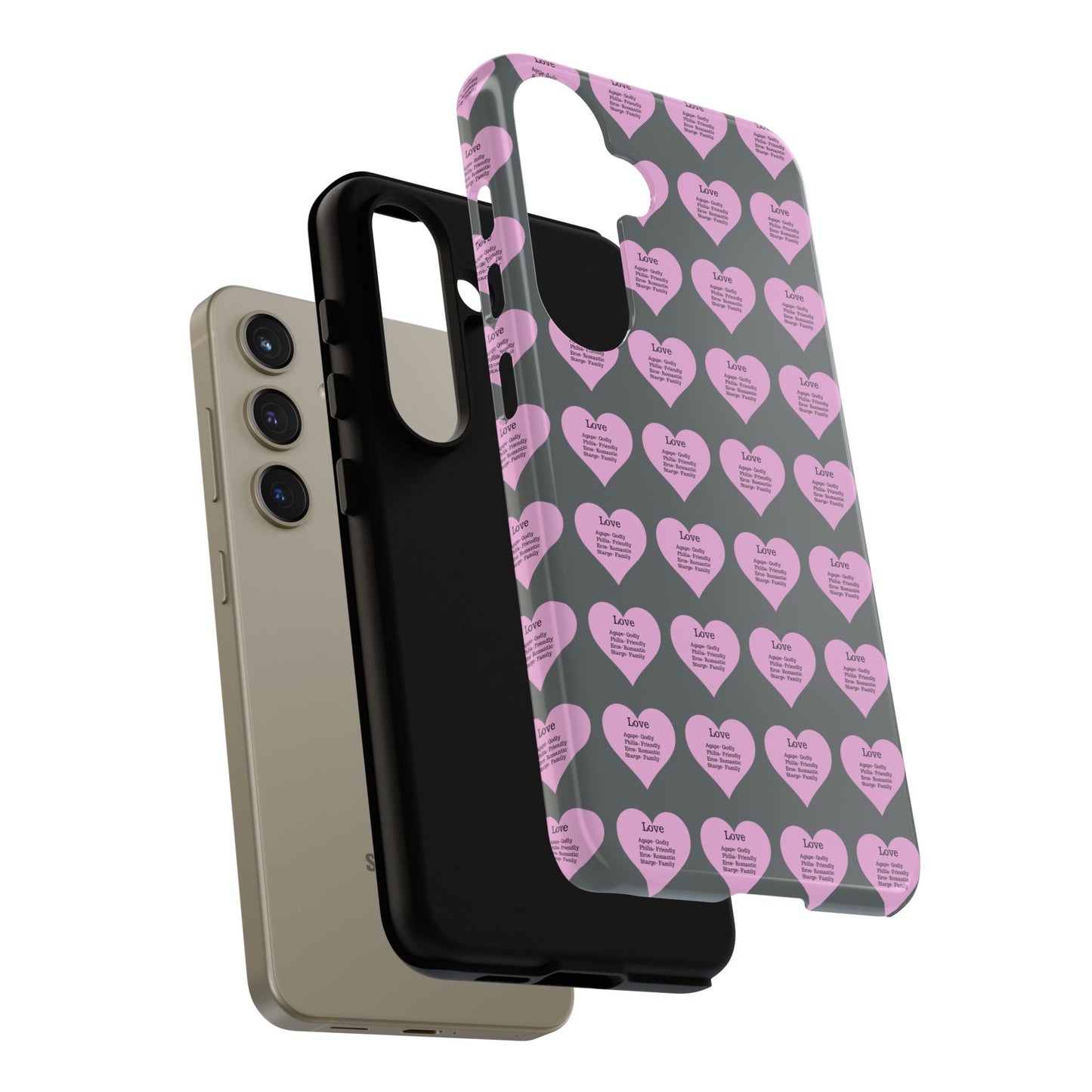 Hearts-A-Flutter Phone Case (Samsung)(Dark grey)
