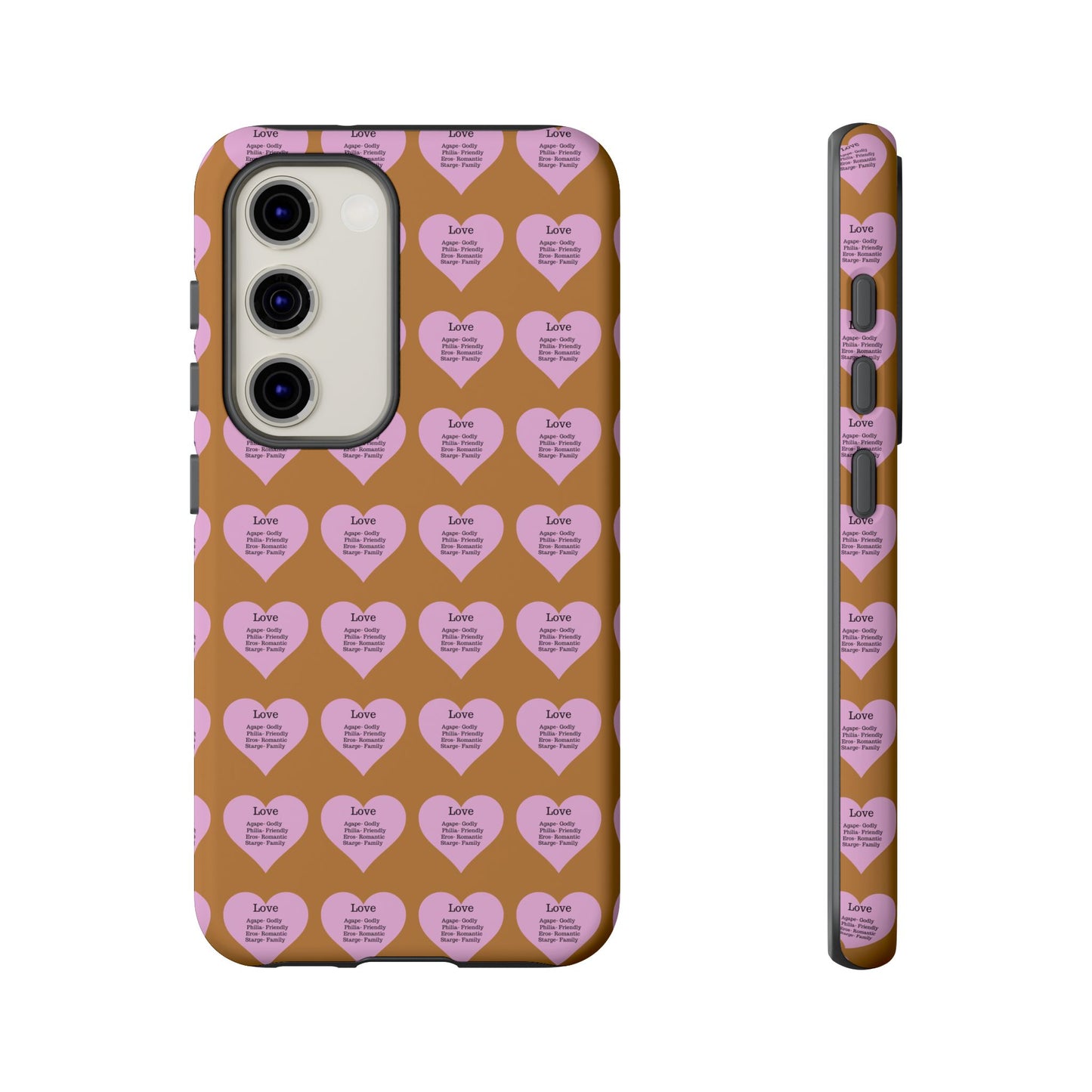 Hearts-A-Flutter Phone Case (Samsung)(Light brown)