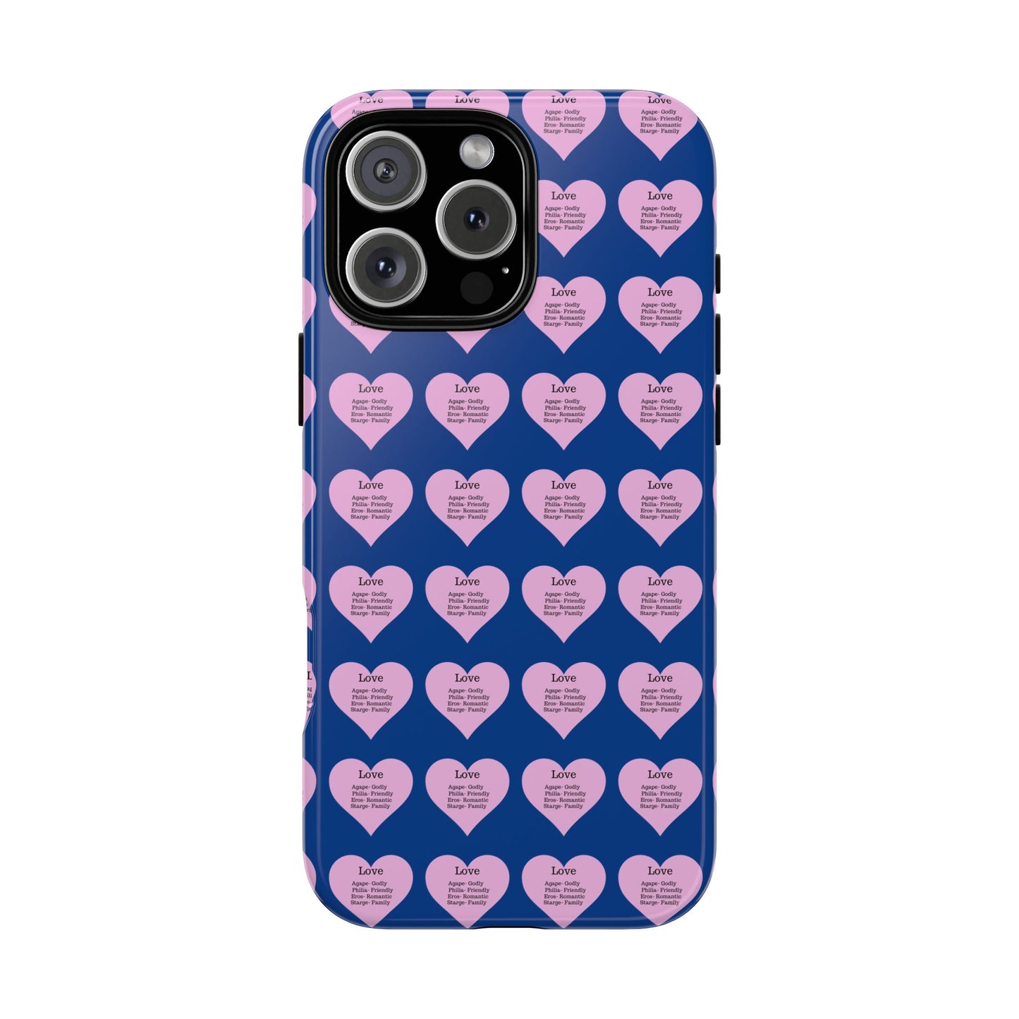 Hearts-A-Flutter Phone Case (iPhone, Google Pixel)(Dark blue)