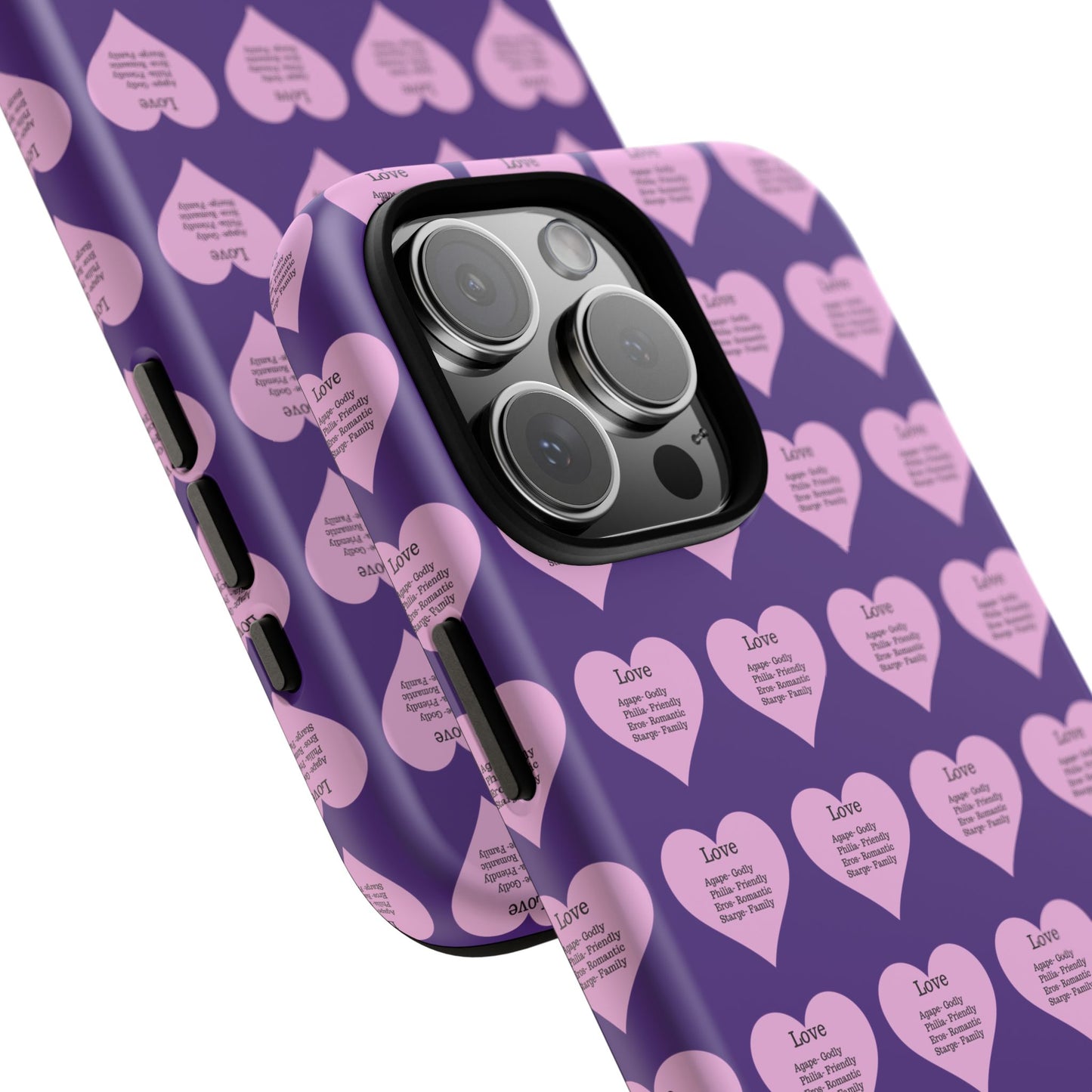 Hearts-A-Flutter Phone Case (iPhone, Google Pixel)(Purple)
