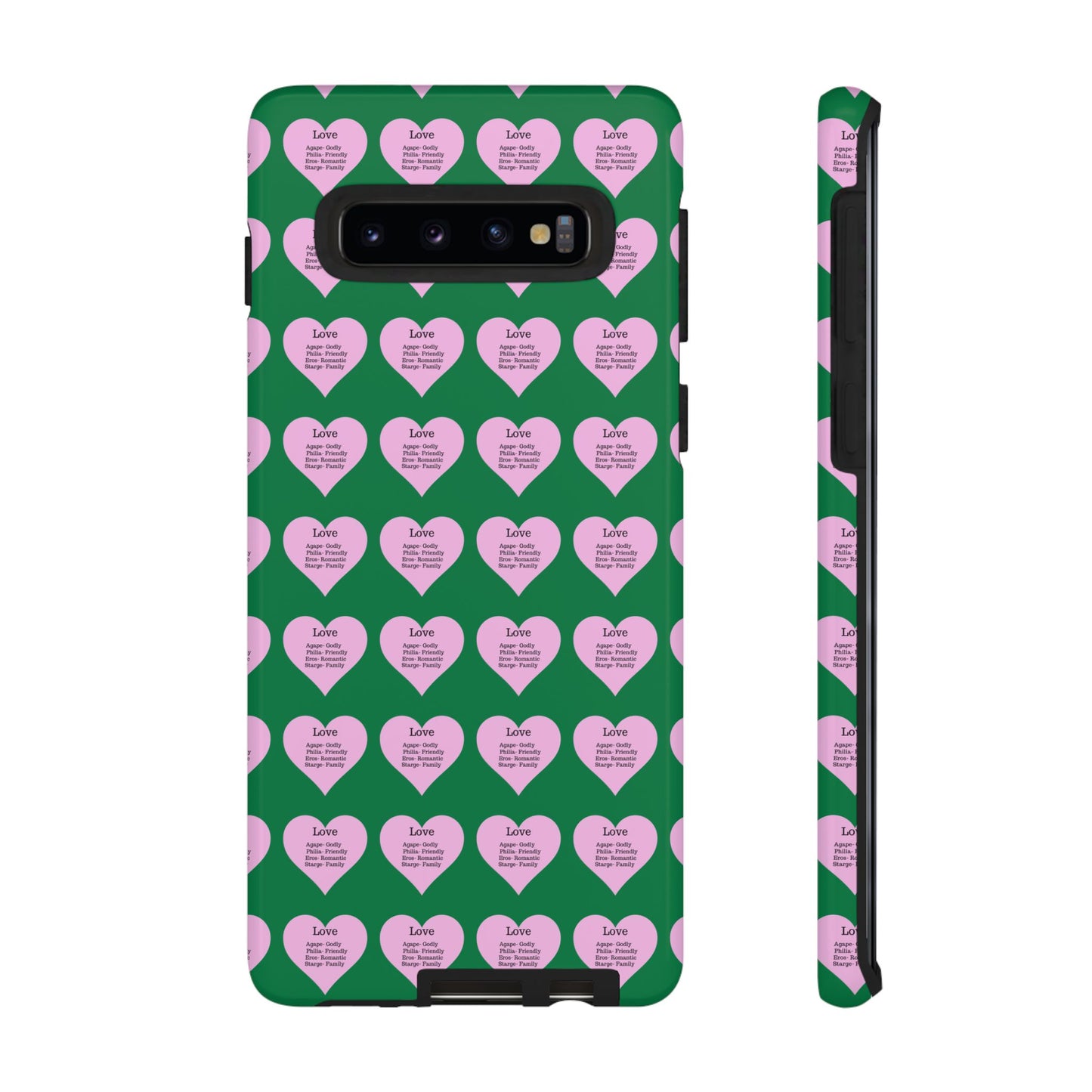 Hearts-A-Flutter Phone Case (Samsung)(Dark green)