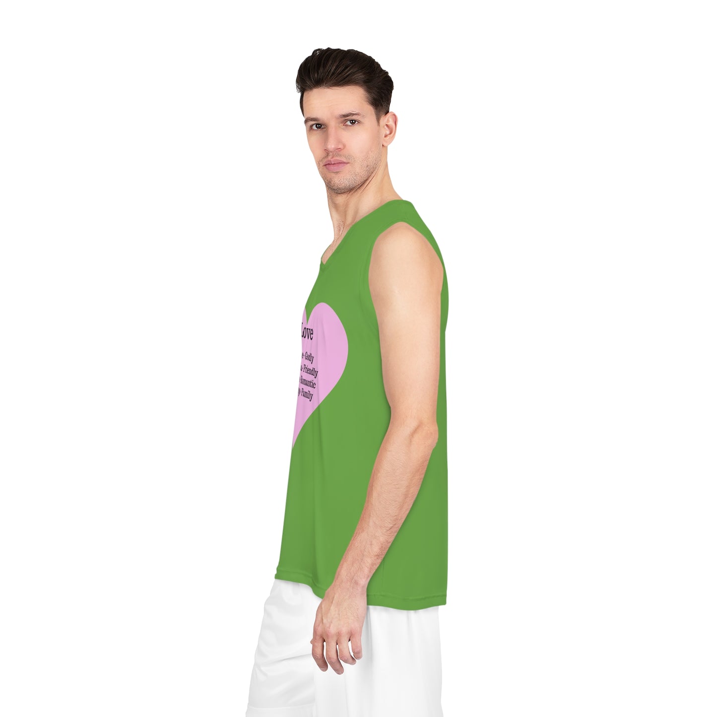 Love Heart Basketball Jersey (Green)