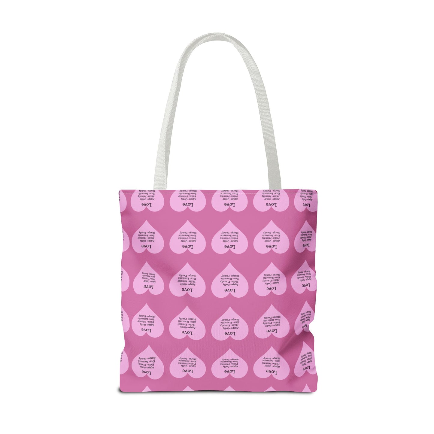 Pink Hearts Tote Bag (Light pink)