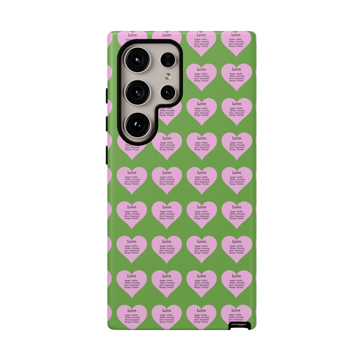 Hearts-A-Flutter Phone Case (Samsung)(Green)