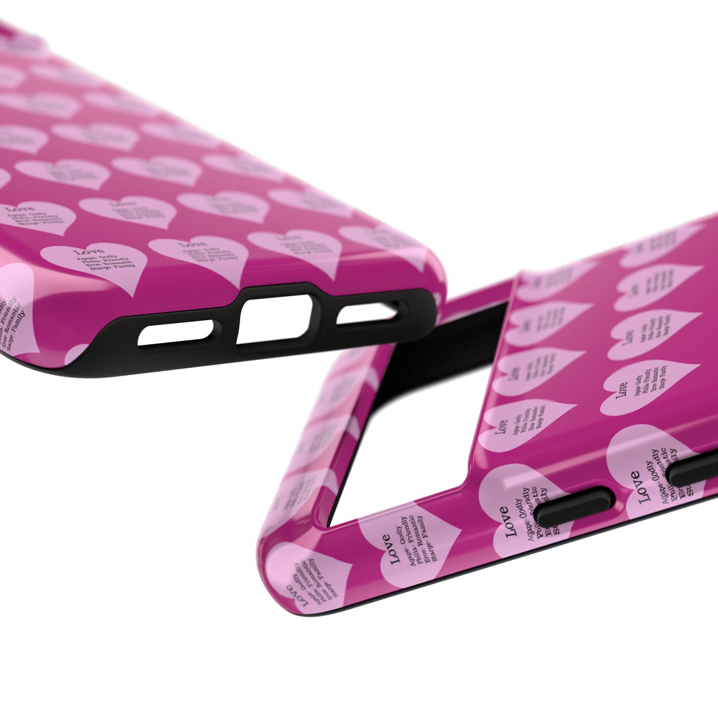 Hearts-A-Flutter Phone Case (iPhone, Google Pixel)(Pink)