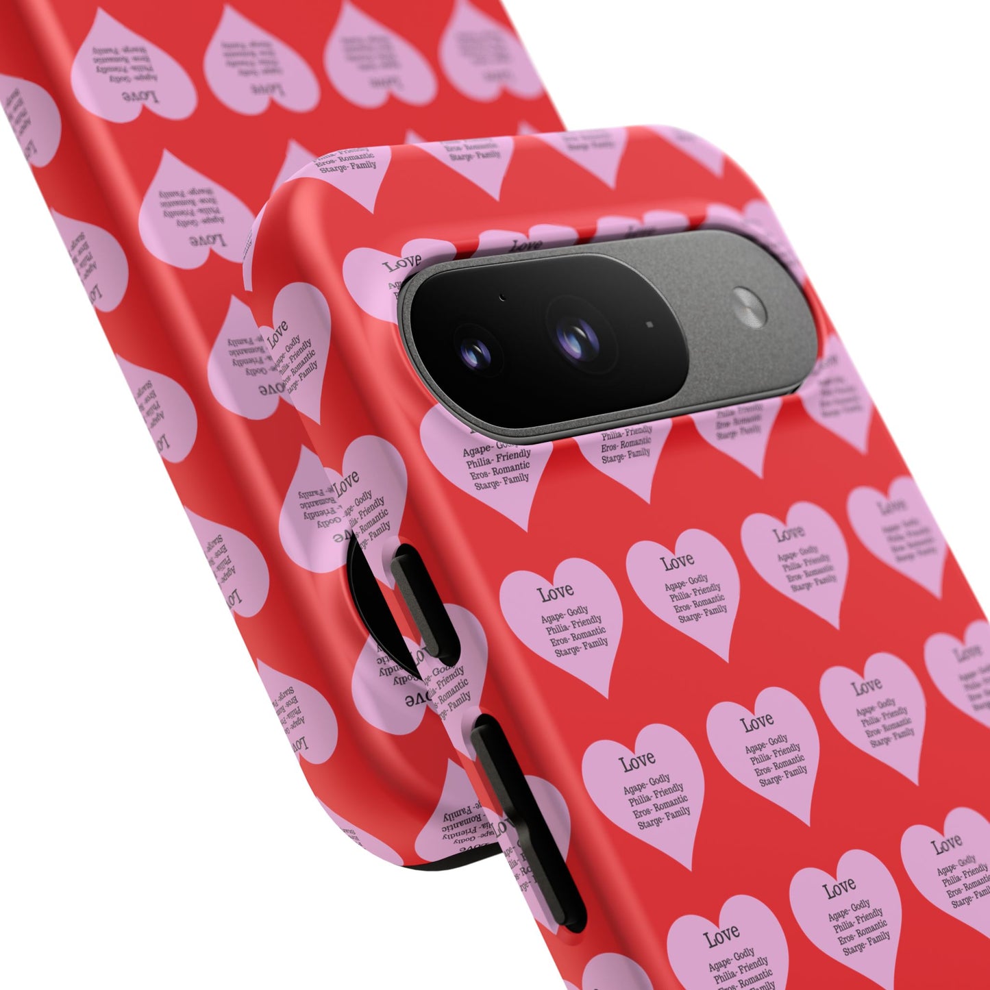 Hearts-A-Flutter Phone Case (iPhone, Google Pixel)(Red)