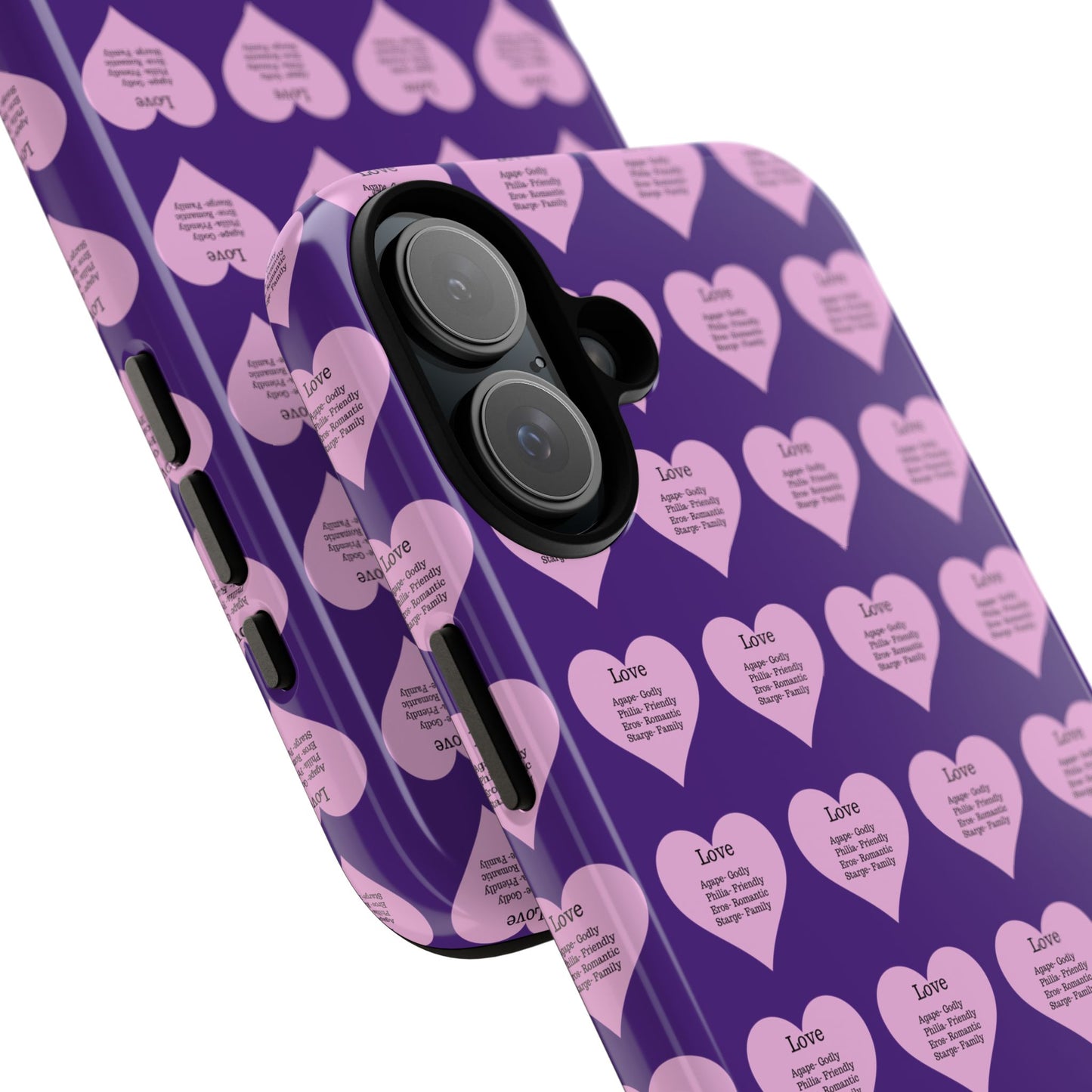 Hearts-A-Flutter Phone Case (iPhone, Google Pixel)(Purple)