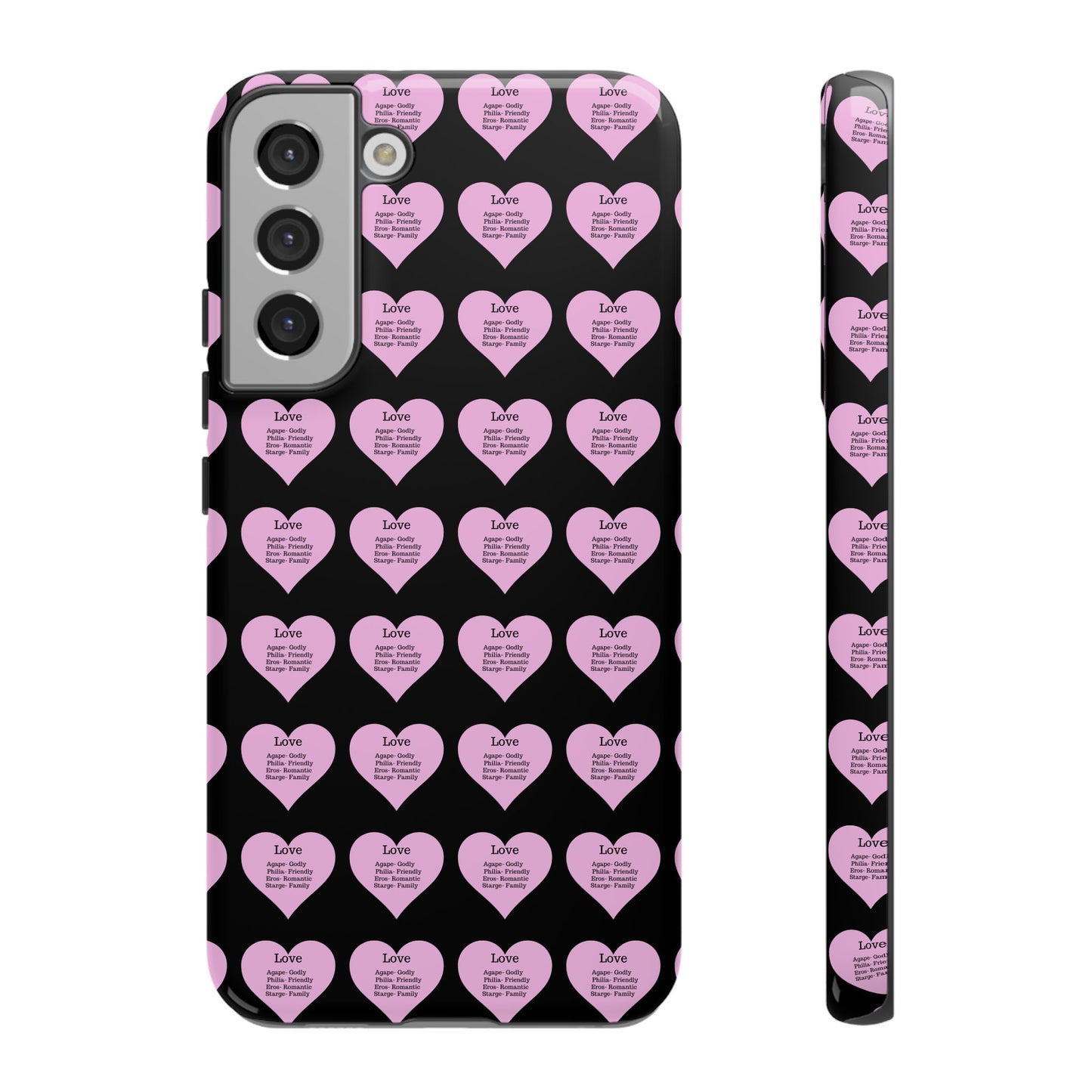 Hearts-A-Flutter Phone Case (Samsung)(Black)