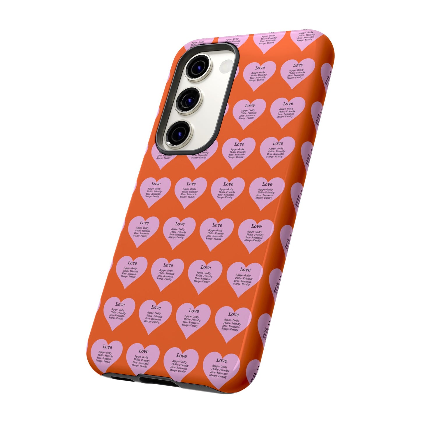 Hearts-A-Flutter Phone Case (Samsung)(Orange)