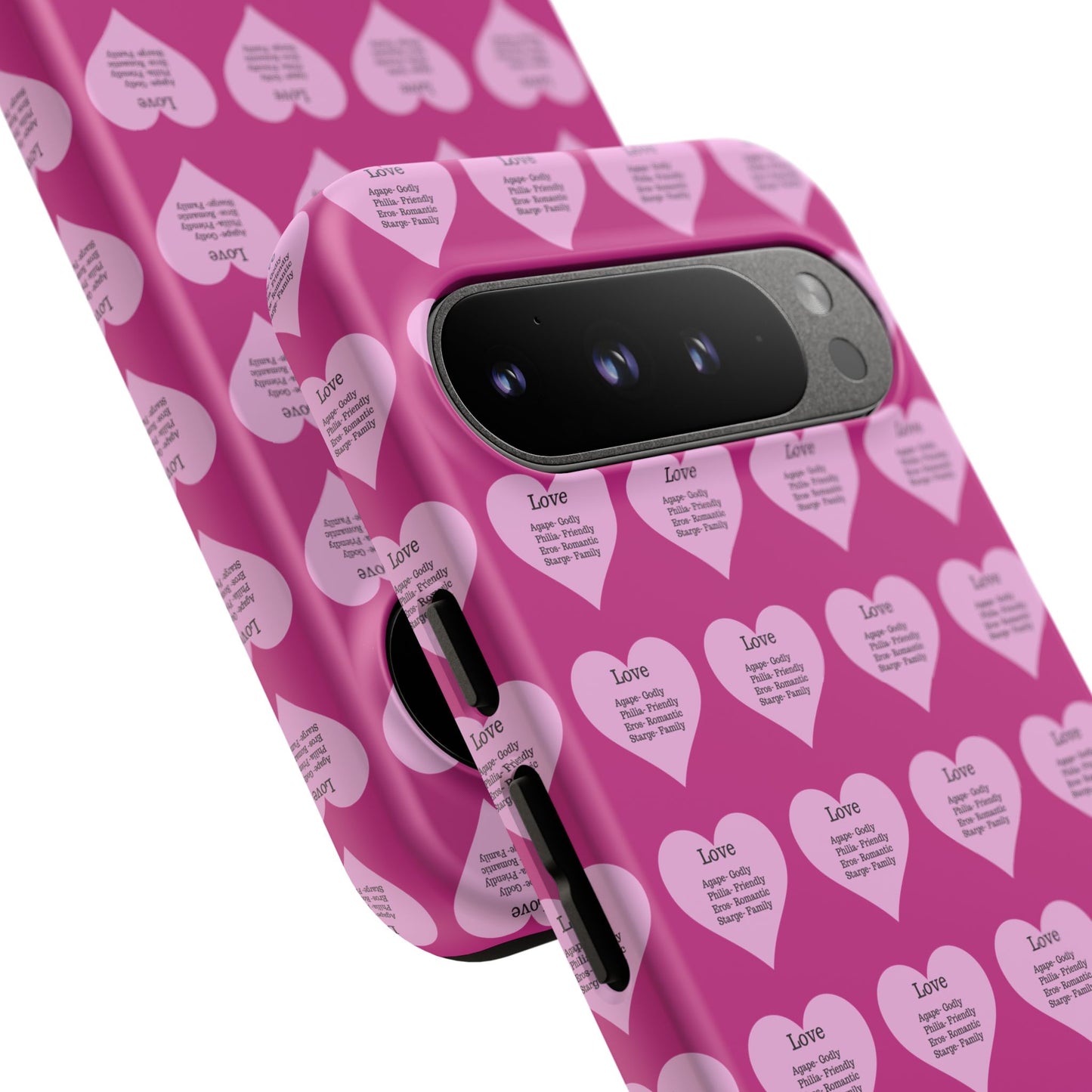 Hearts-A-Flutter Phone Case (iPhone, Google Pixel)(Pink)