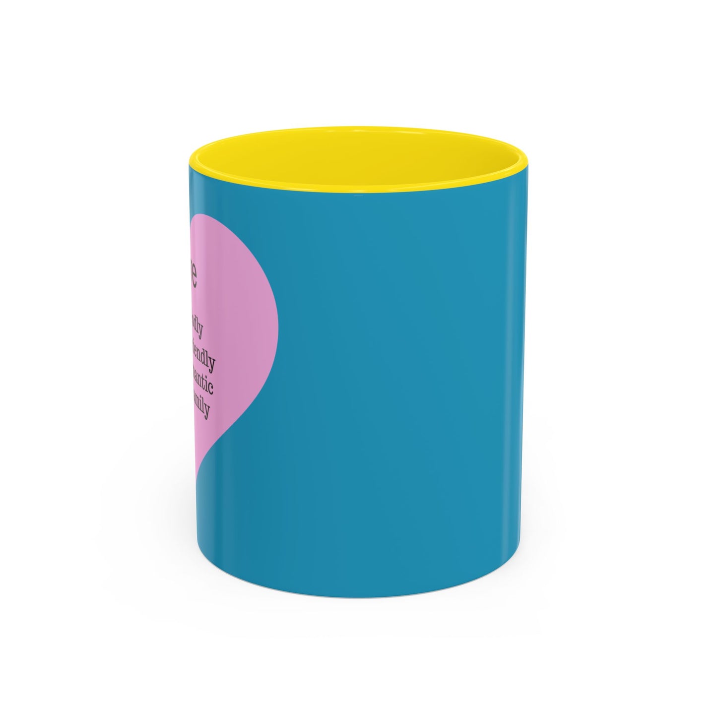 Charming Heart Accent Coffee Mug (Turquoise)