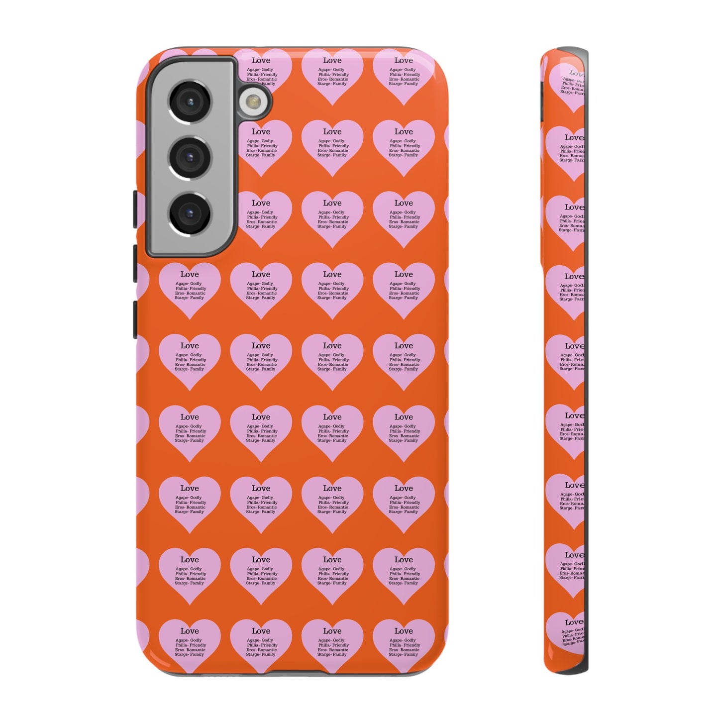 Hearts-A-Flutter Phone Case (Samsung)(Orange)