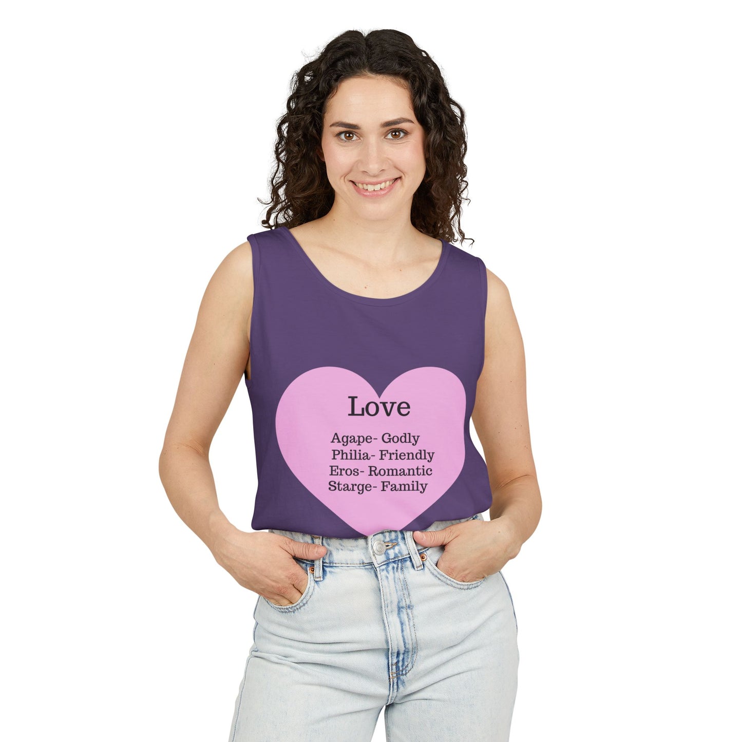 Unisex "Love" Definitions Garment-Dyed Tank Top